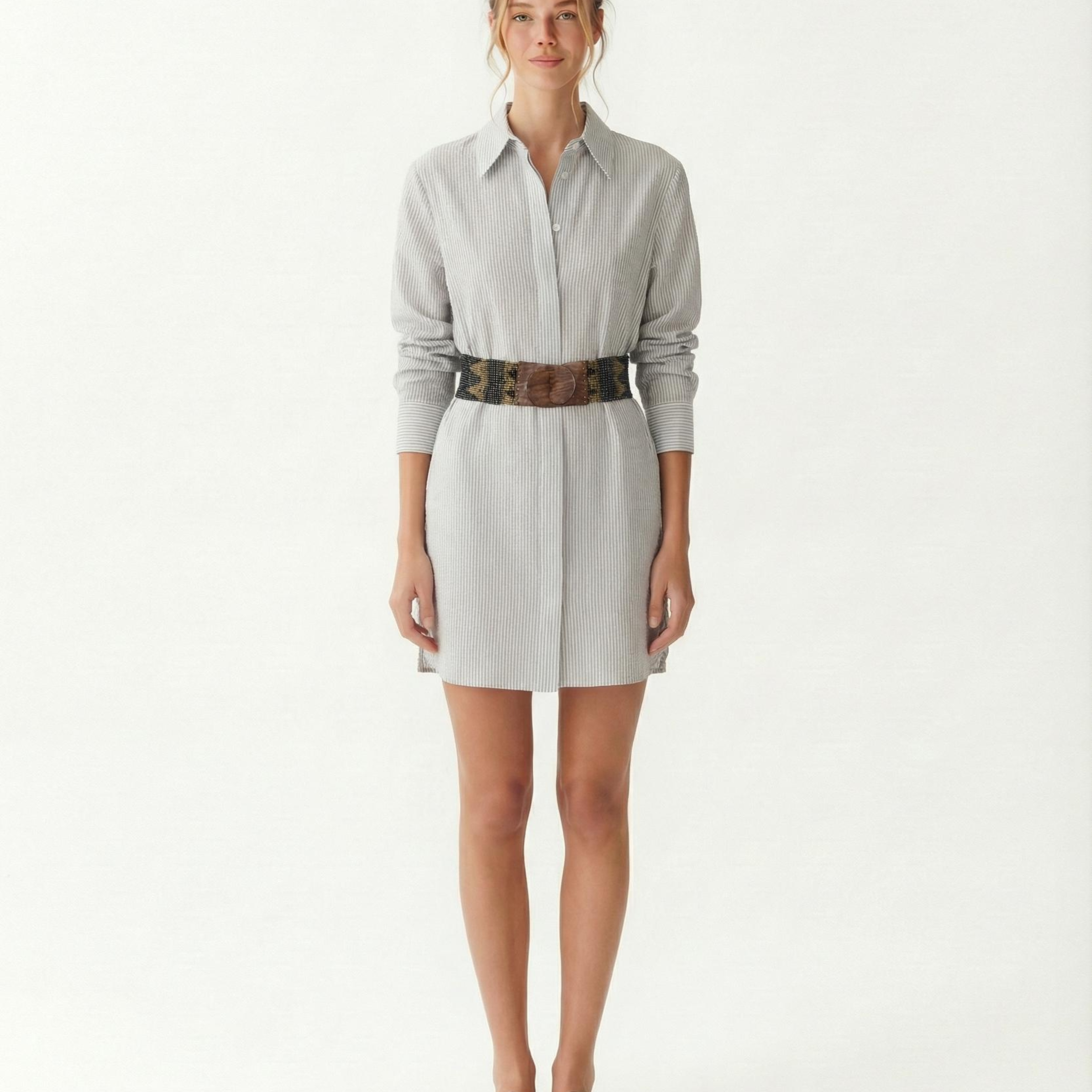 YARGICI Geniş Gömlek Yaka Uzun Kol Gömlek