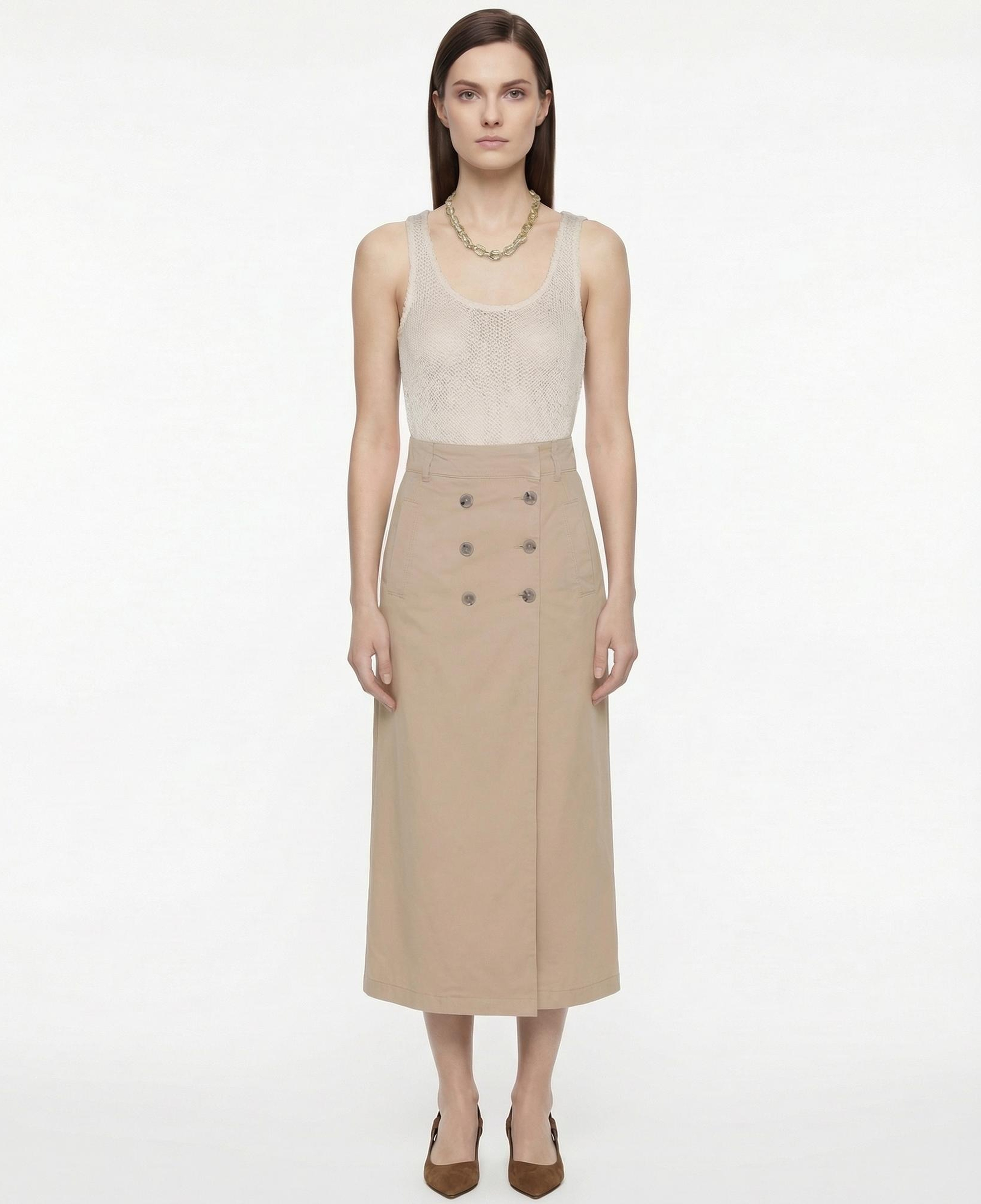 YARGICI Düz Yüksek Bel Etek