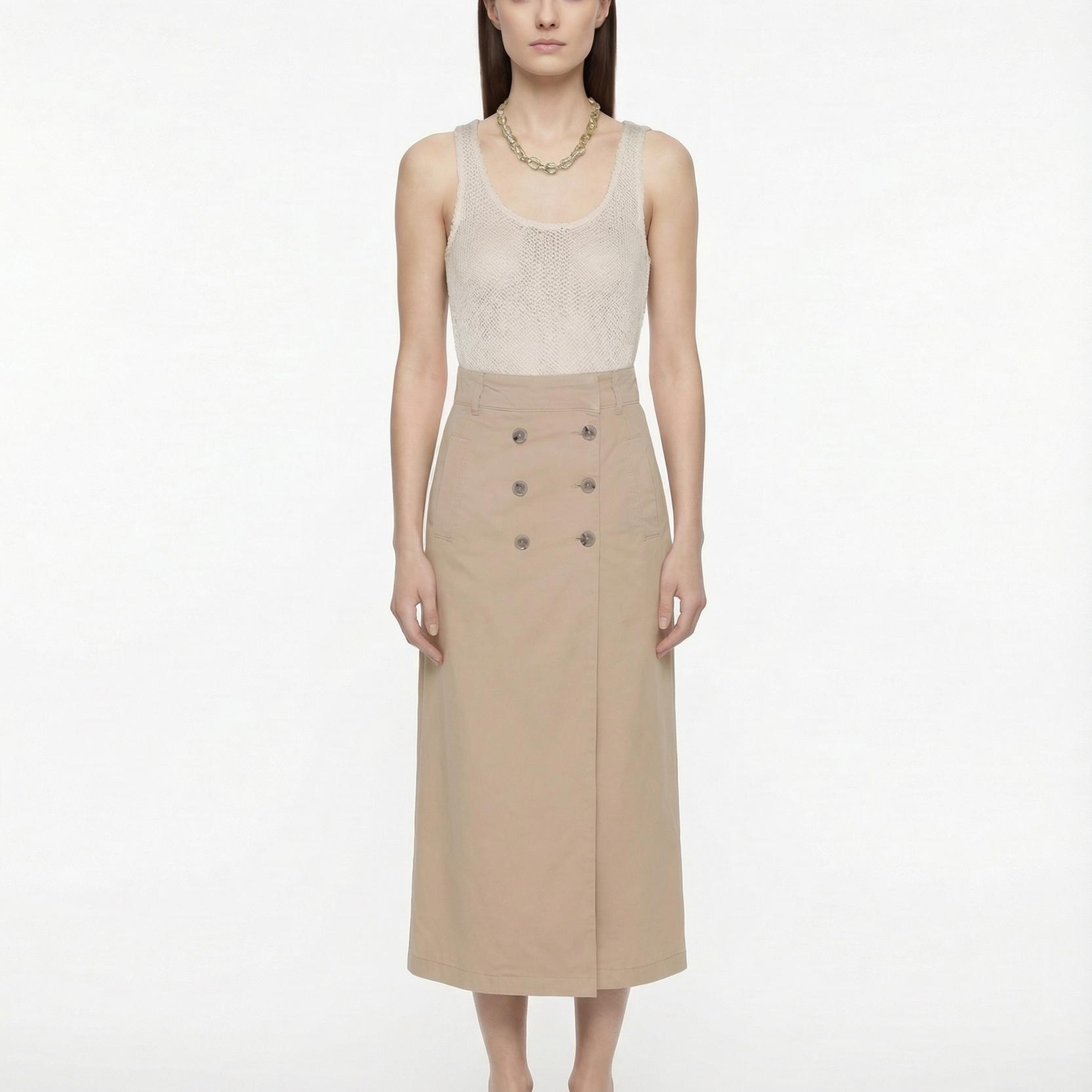 YARGICI Düz Yüksek Bel Etek