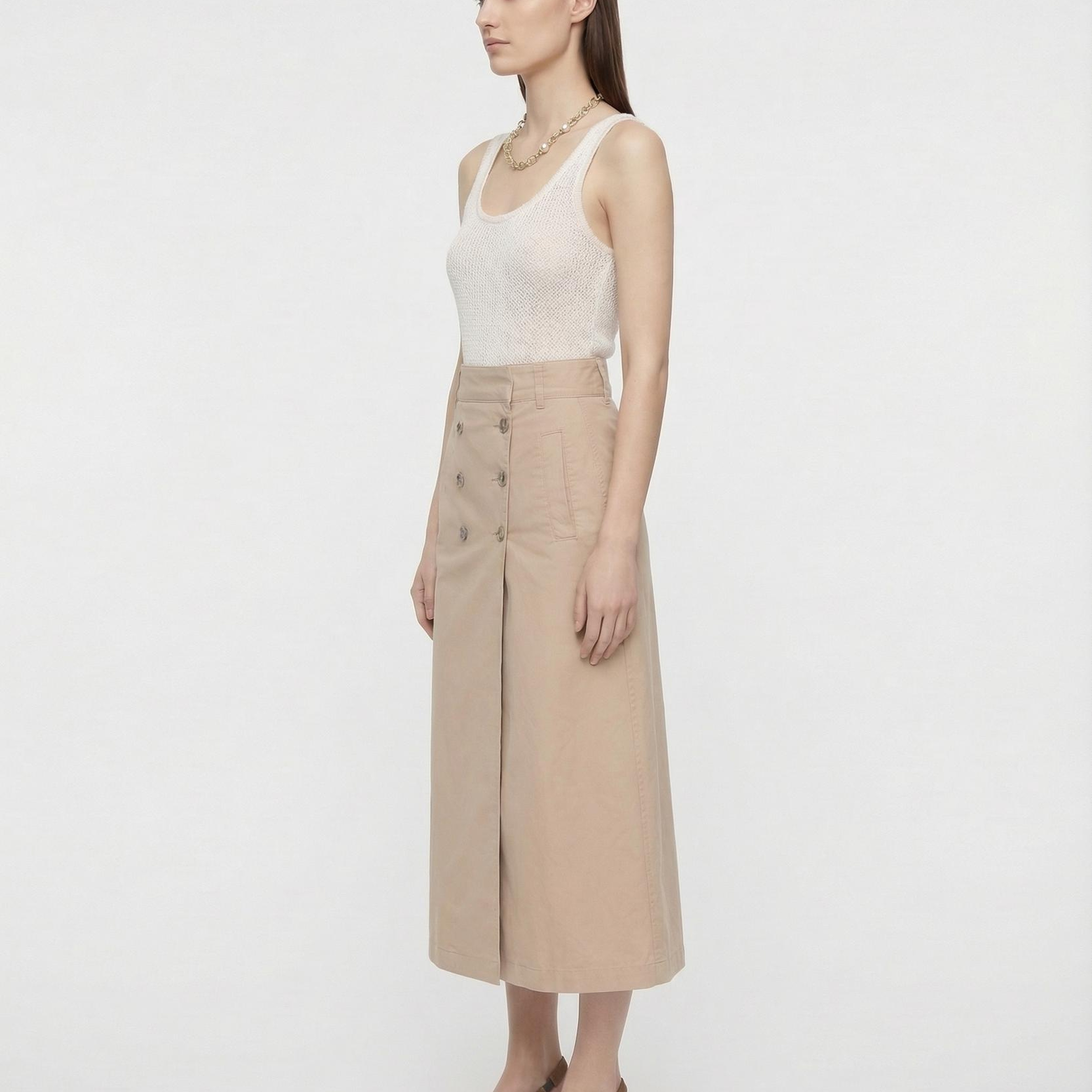 YARGICI Düz Yüksek Bel Etek