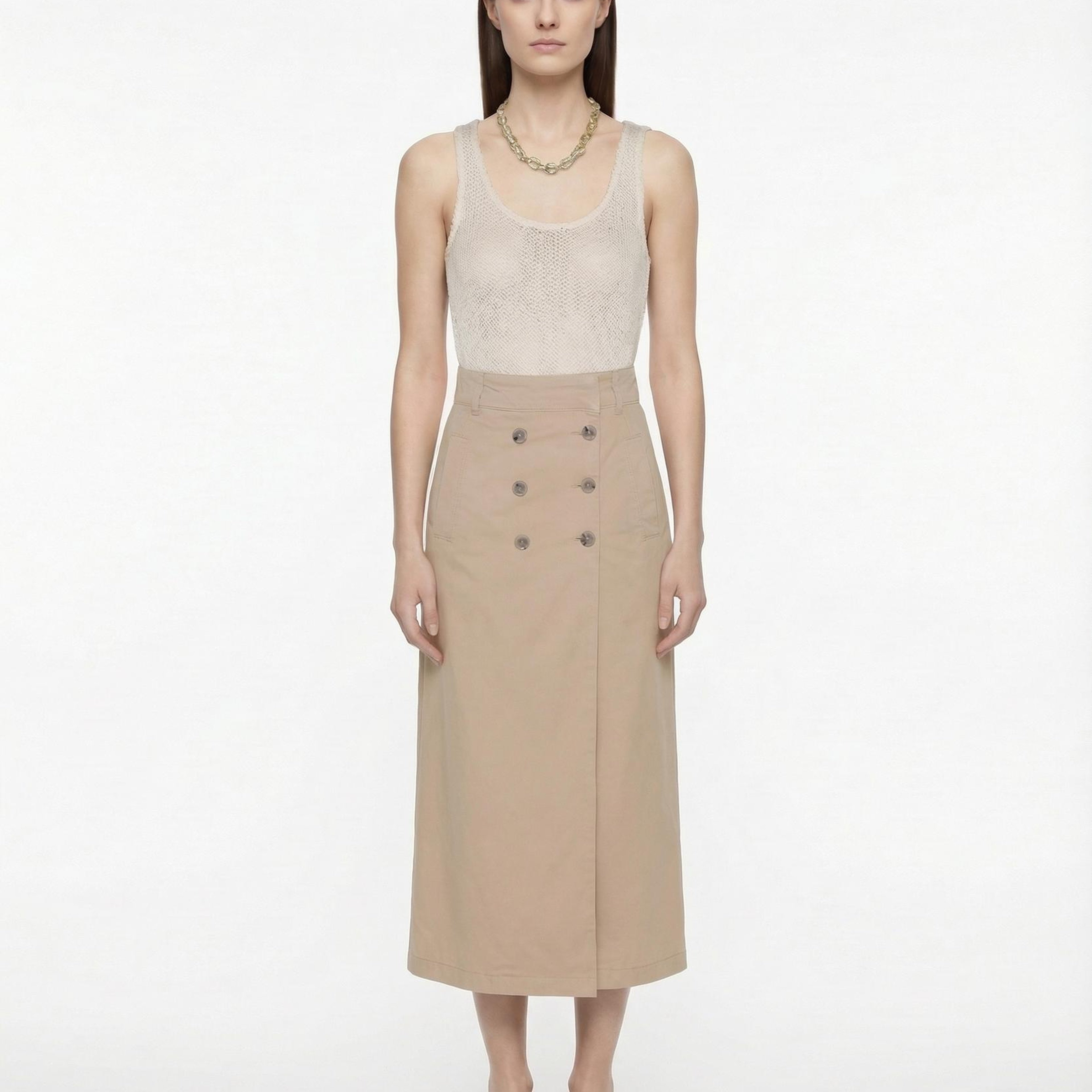 YARGICI Düz Yüksek Bel Etek