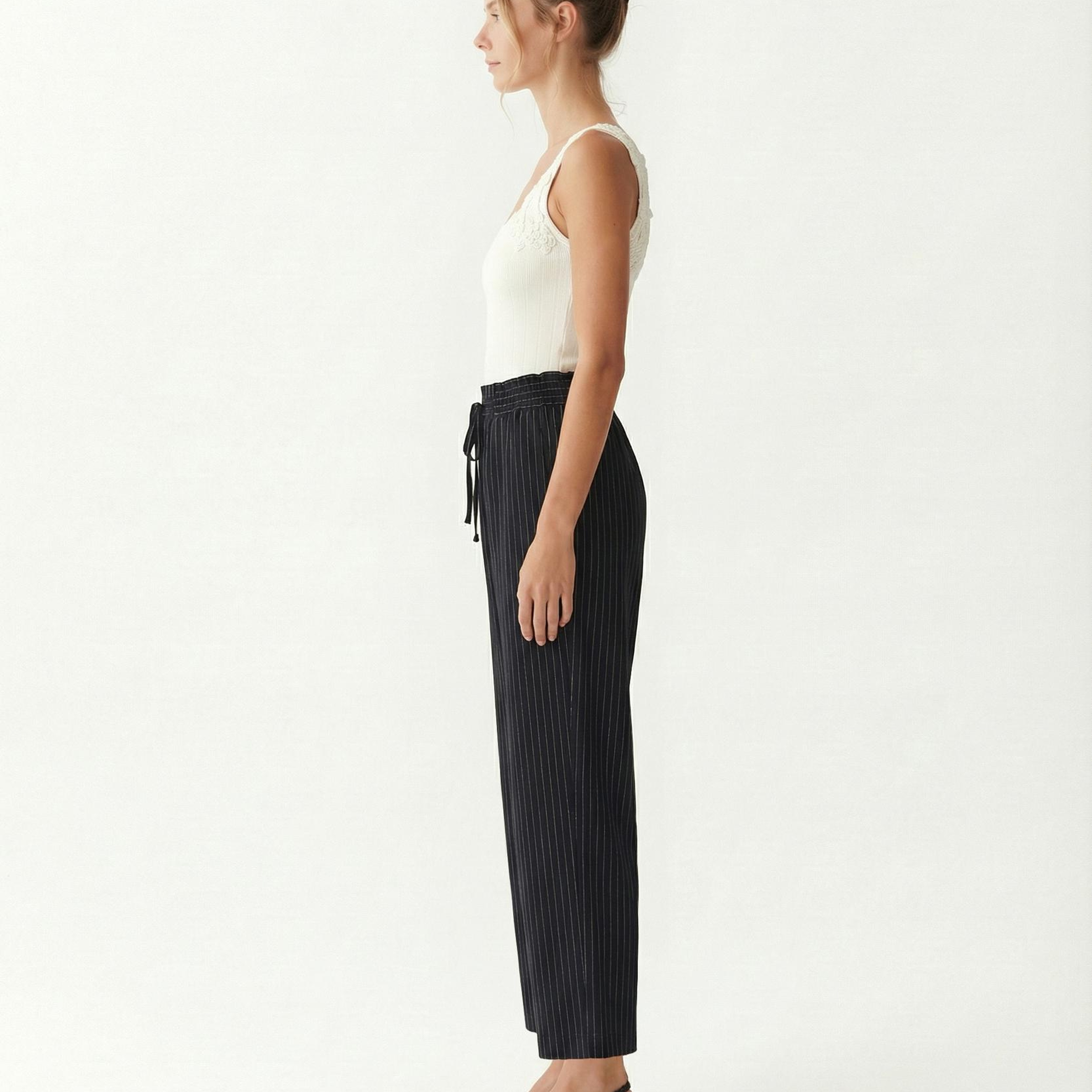 YARGICI Düz Yüksek Bel Pantolon