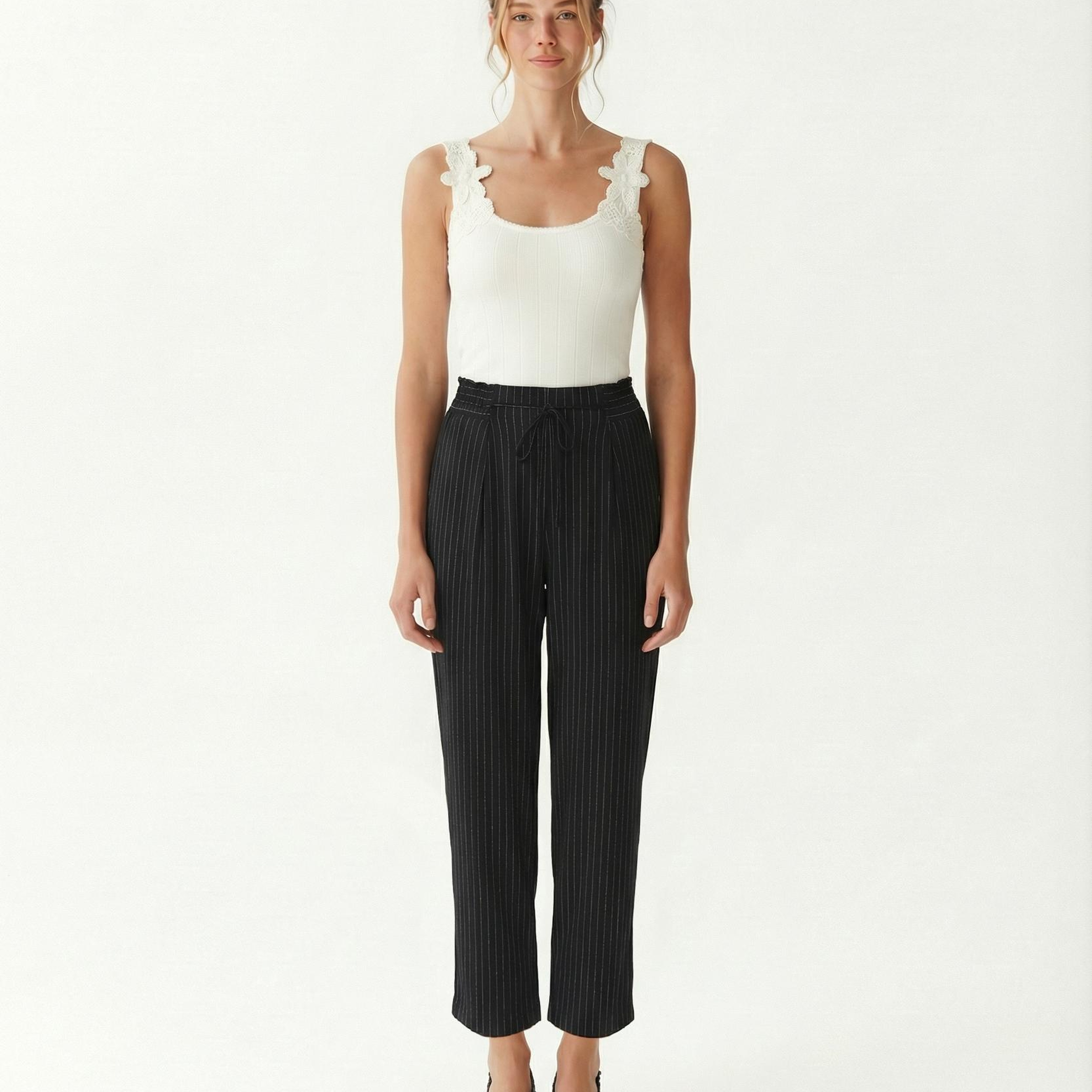 YARGICI Düz Yüksek Bel Pantolon