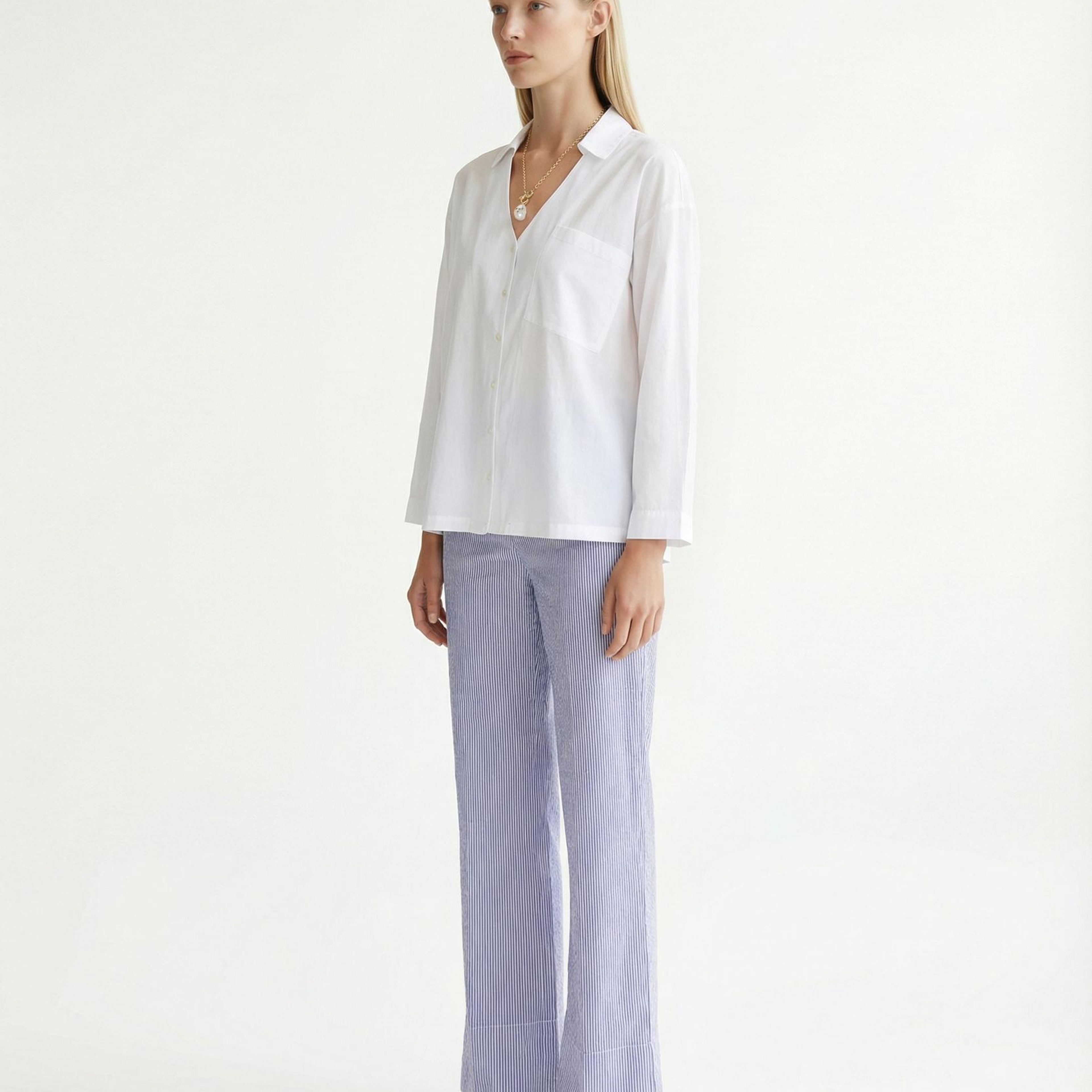 YARGICI Regular V Yaka Uzun Kol Gömlek