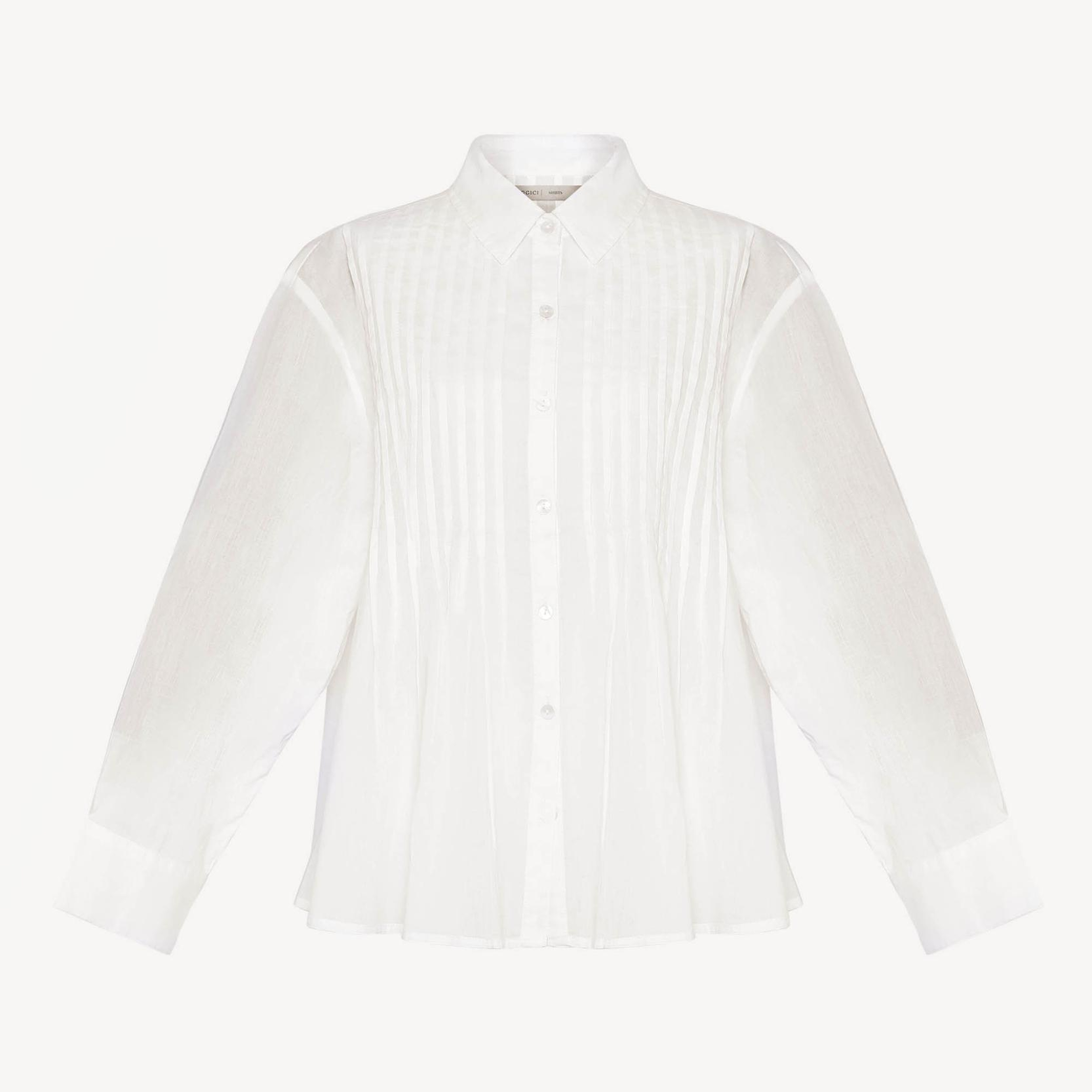 YARGICI Geniş Gömlek Yaka Uzun Kol Gömlek