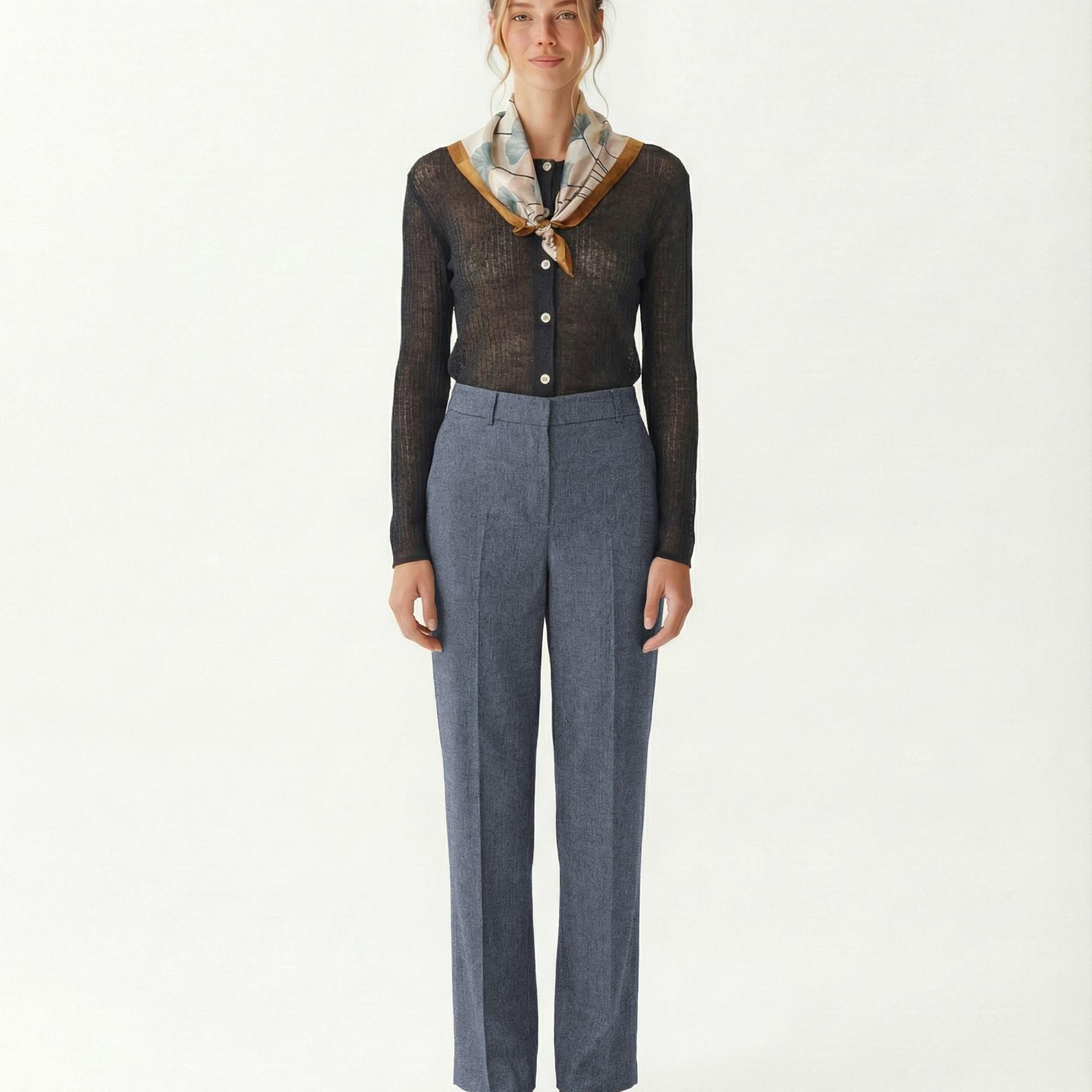 YARGICI Düz Yüksek Bel Pantolon