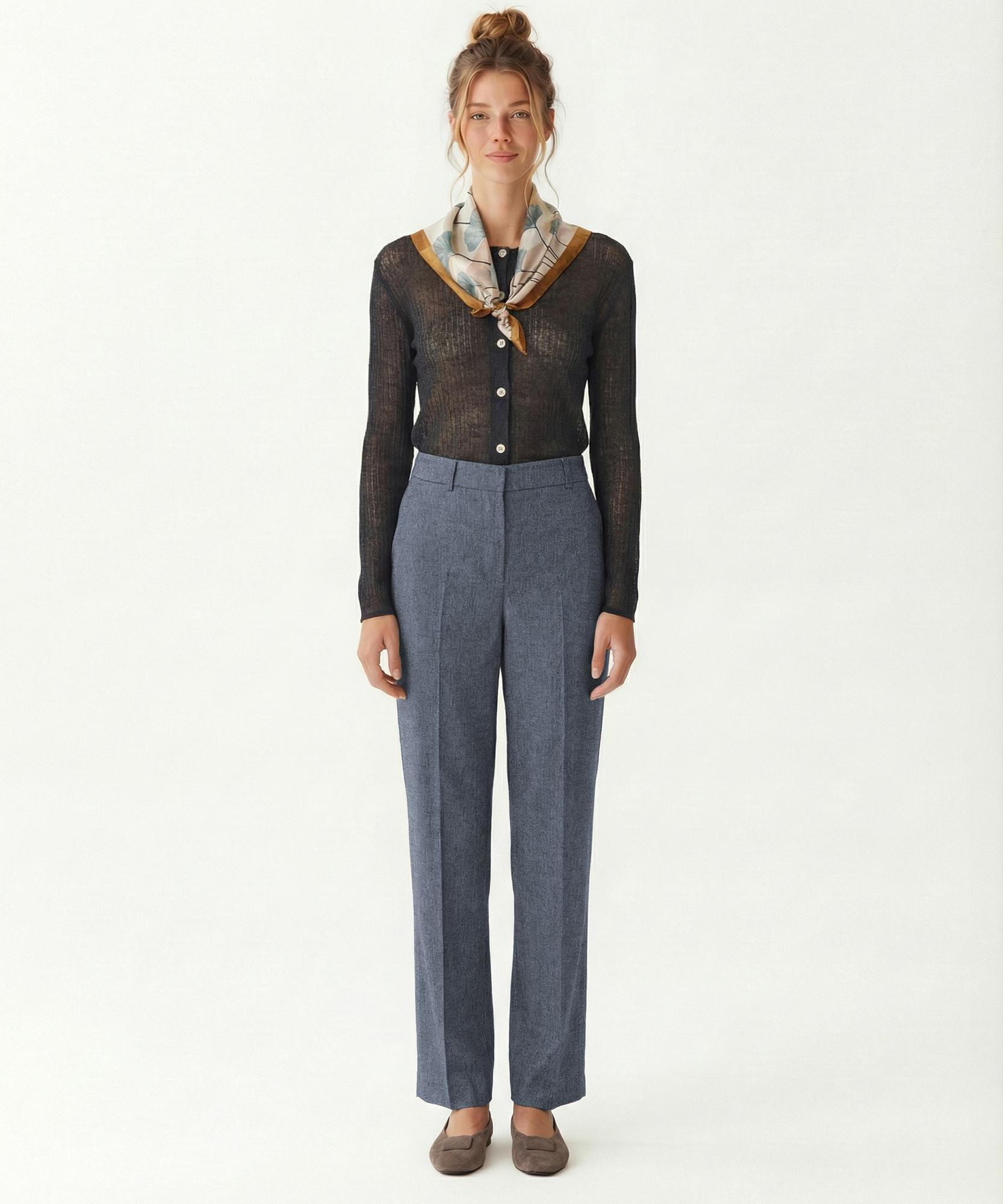 YARGICI Düz Yüksek Bel Pantolon