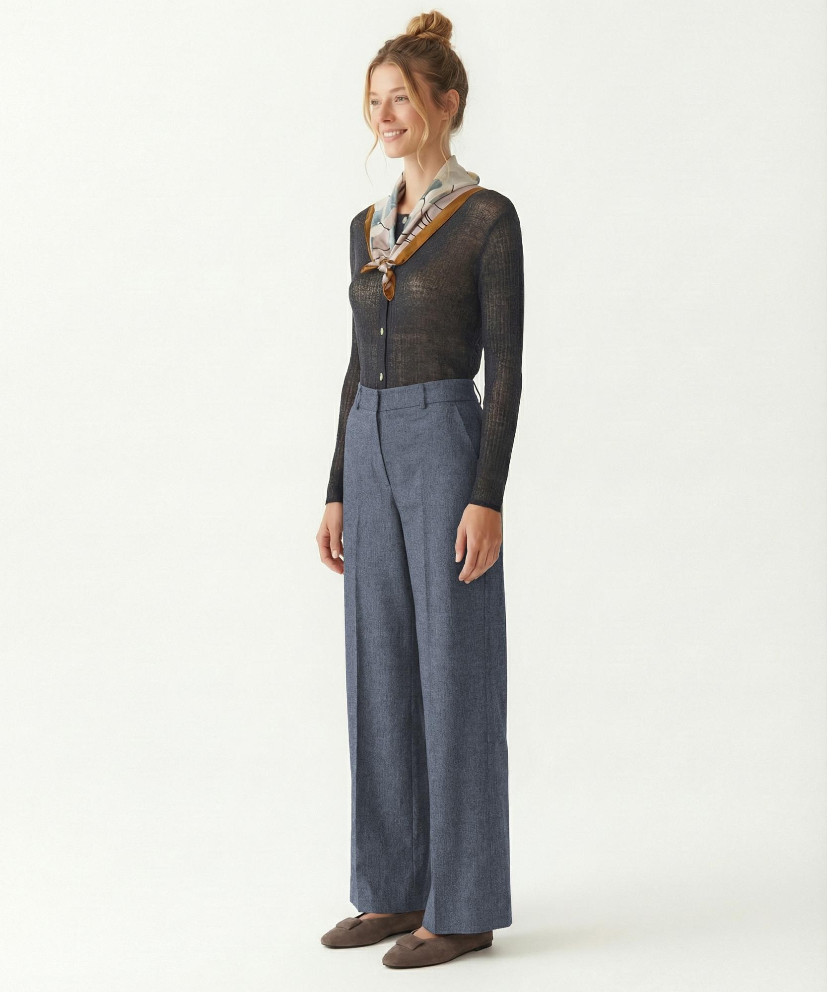 YARGICI Düz Yüksek Bel Pantolon