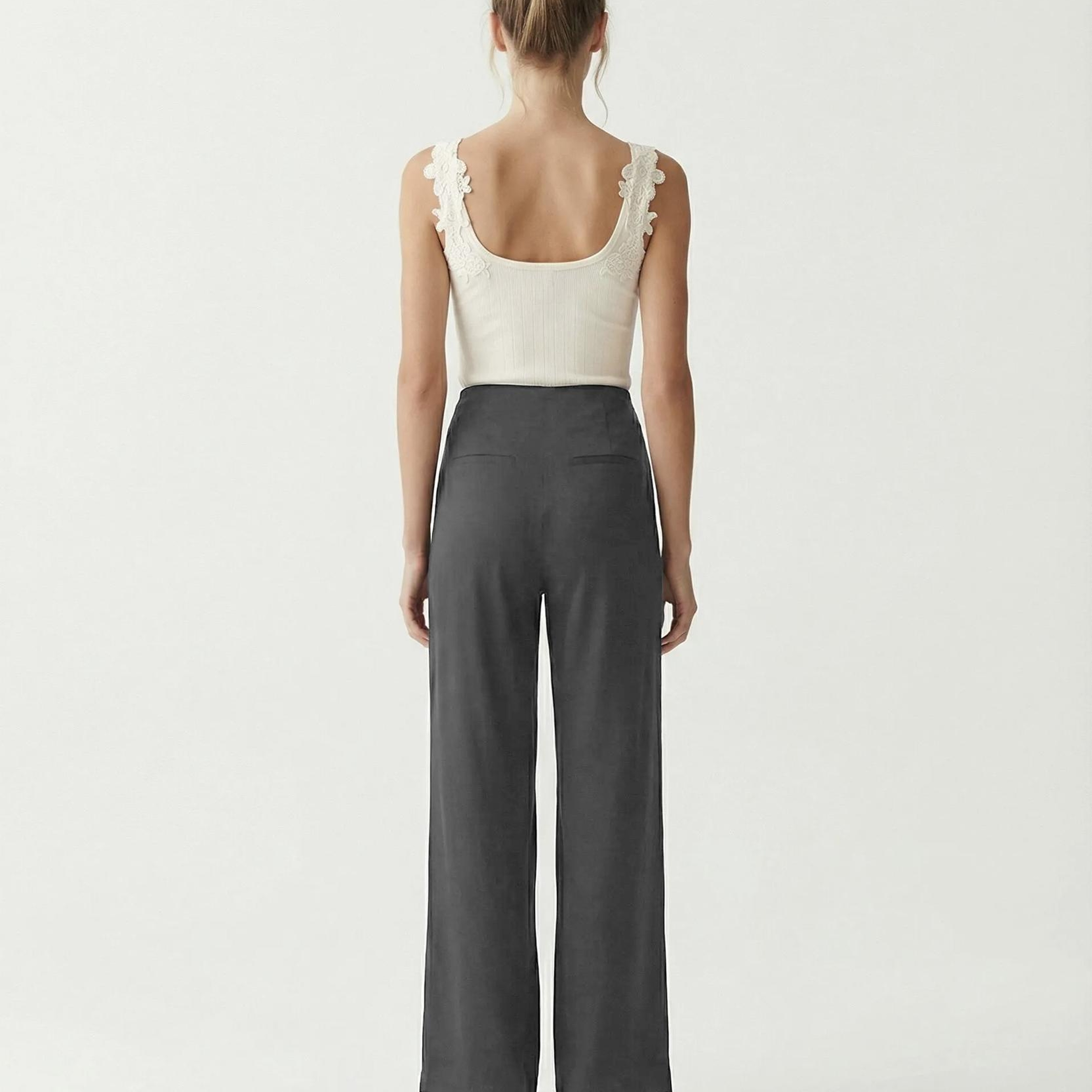 YARGICI Geniş Yüksek Bel Pantolon