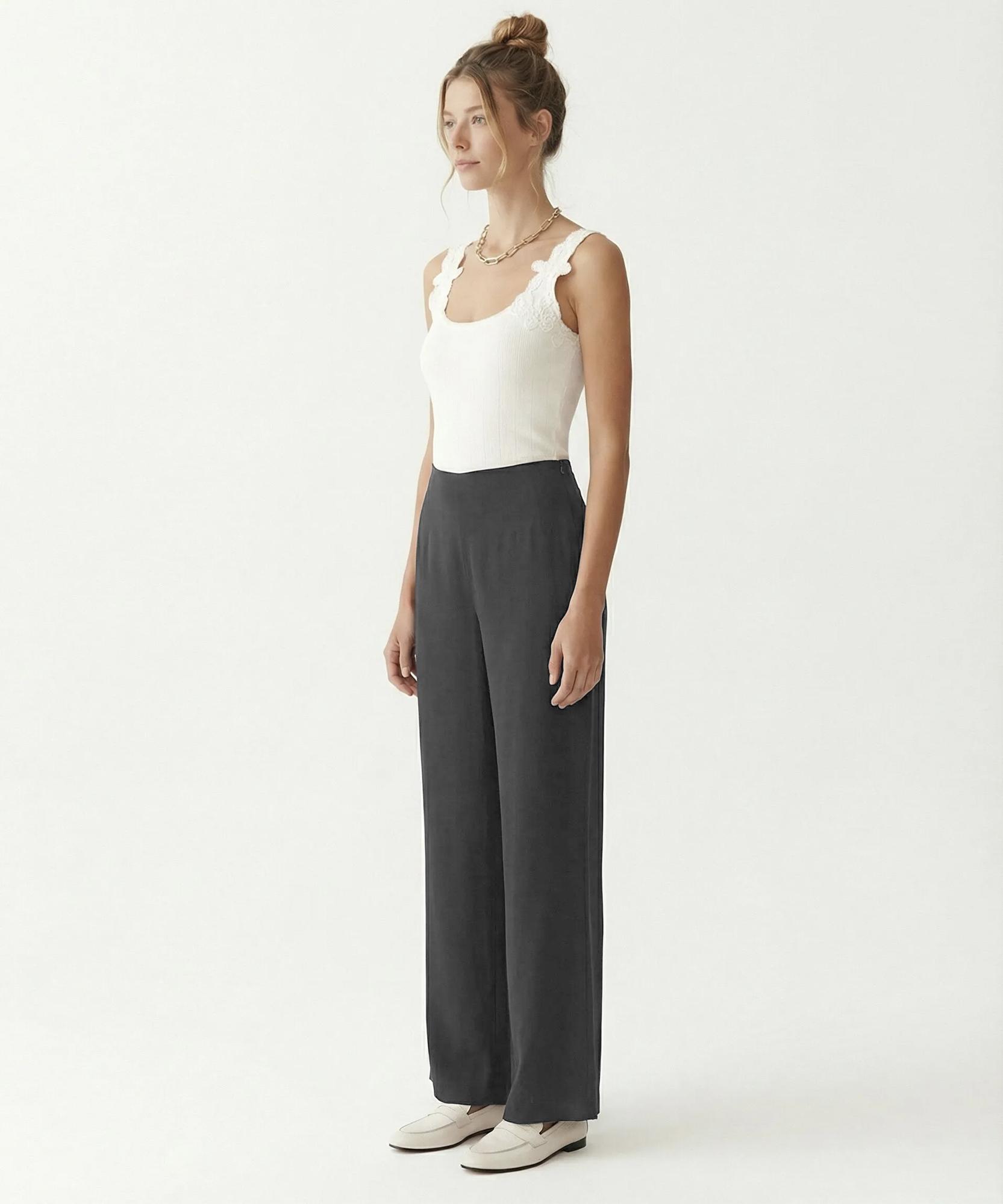 YARGICI Geniş Yüksek Bel Pantolon