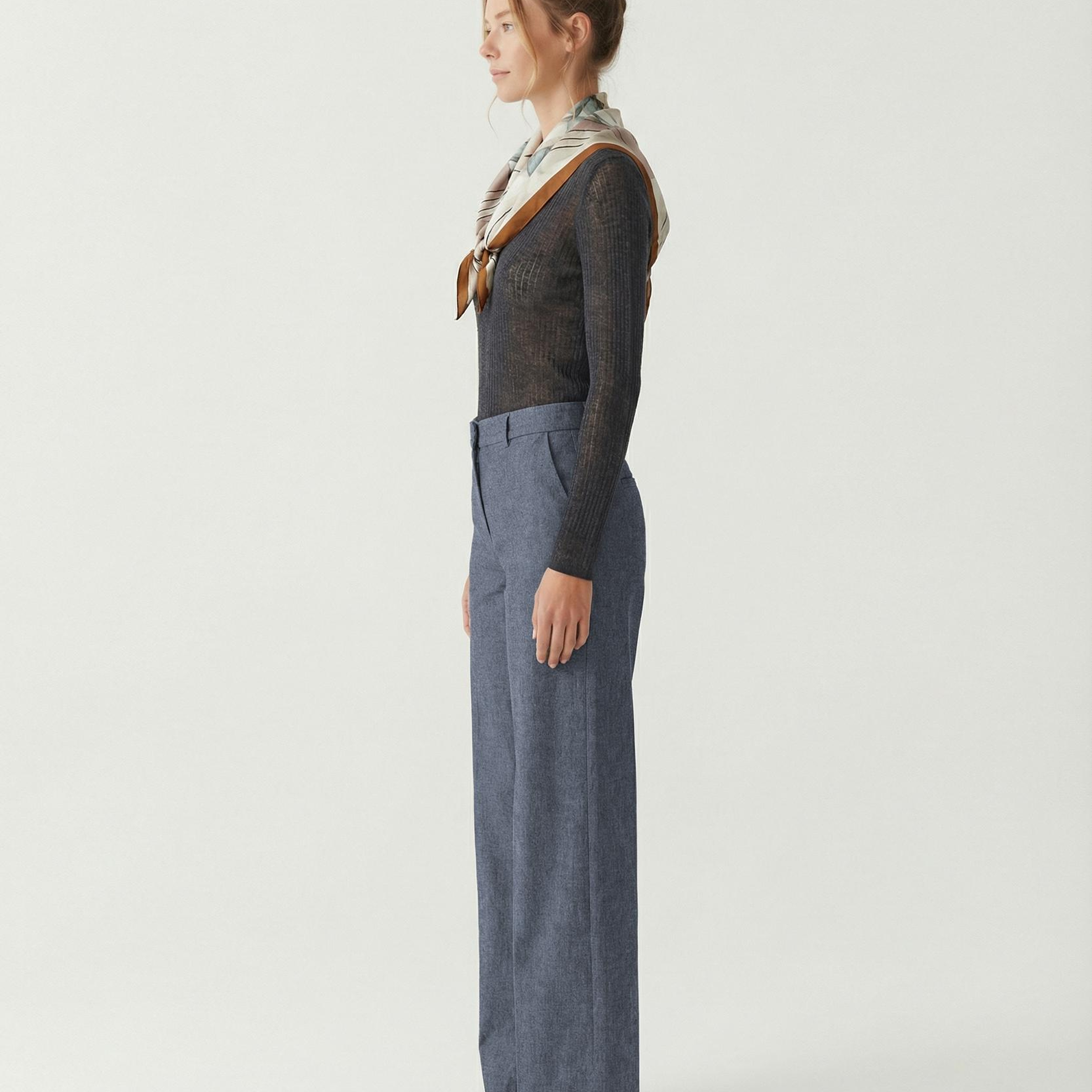 YARGICI Düz Yüksek Bel Pantolon