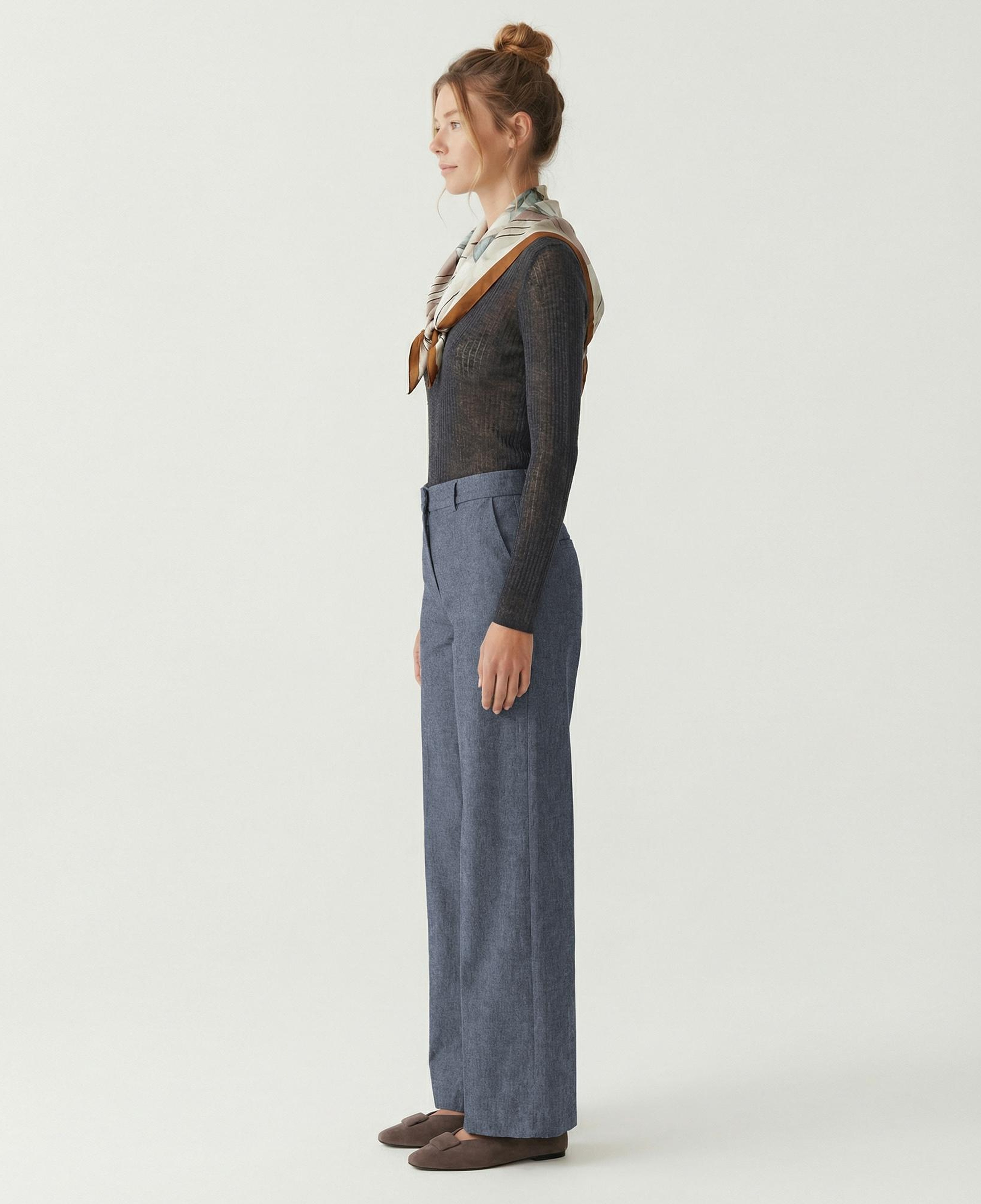 YARGICI Düz Yüksek Bel Pantolon