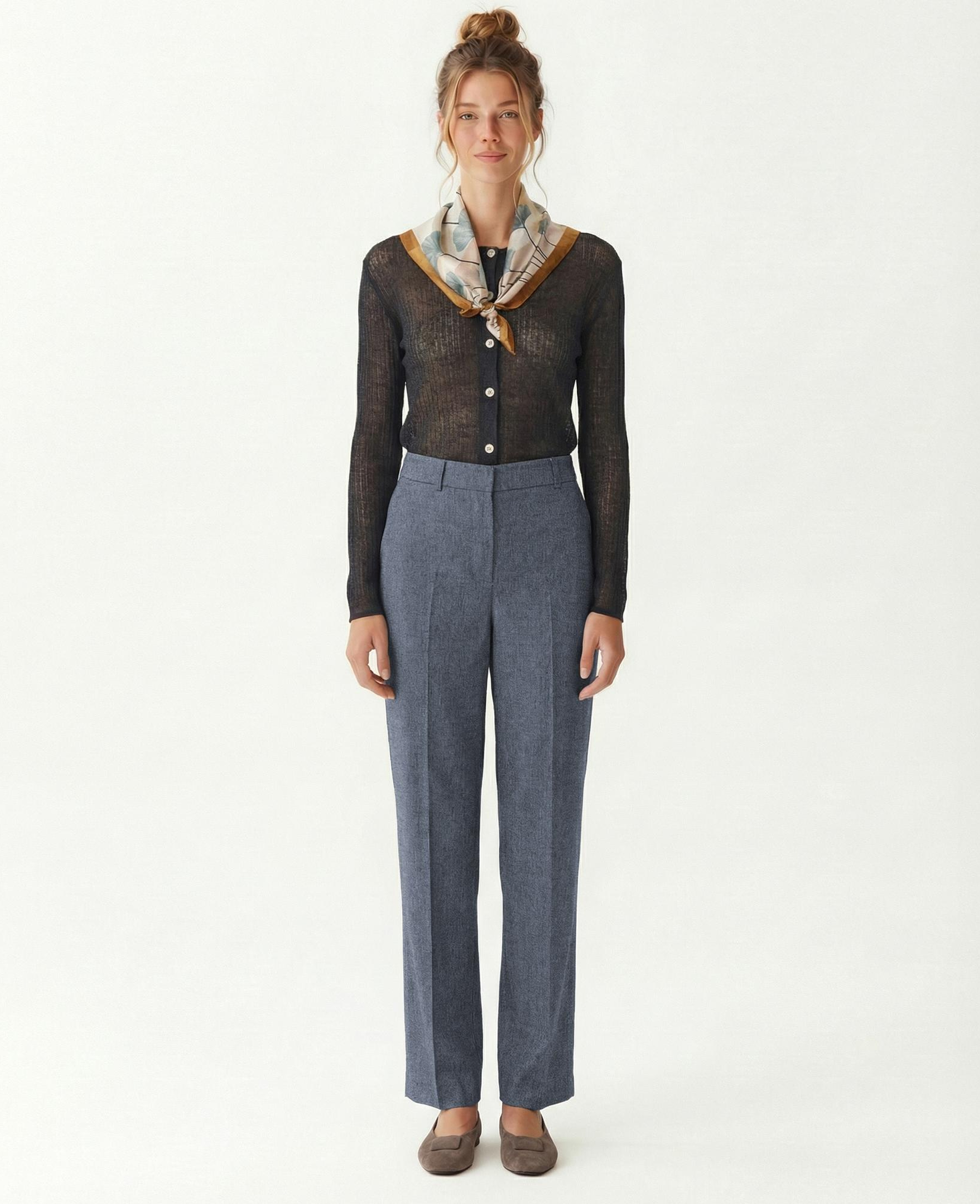 YARGICI Düz Yüksek Bel Pantolon