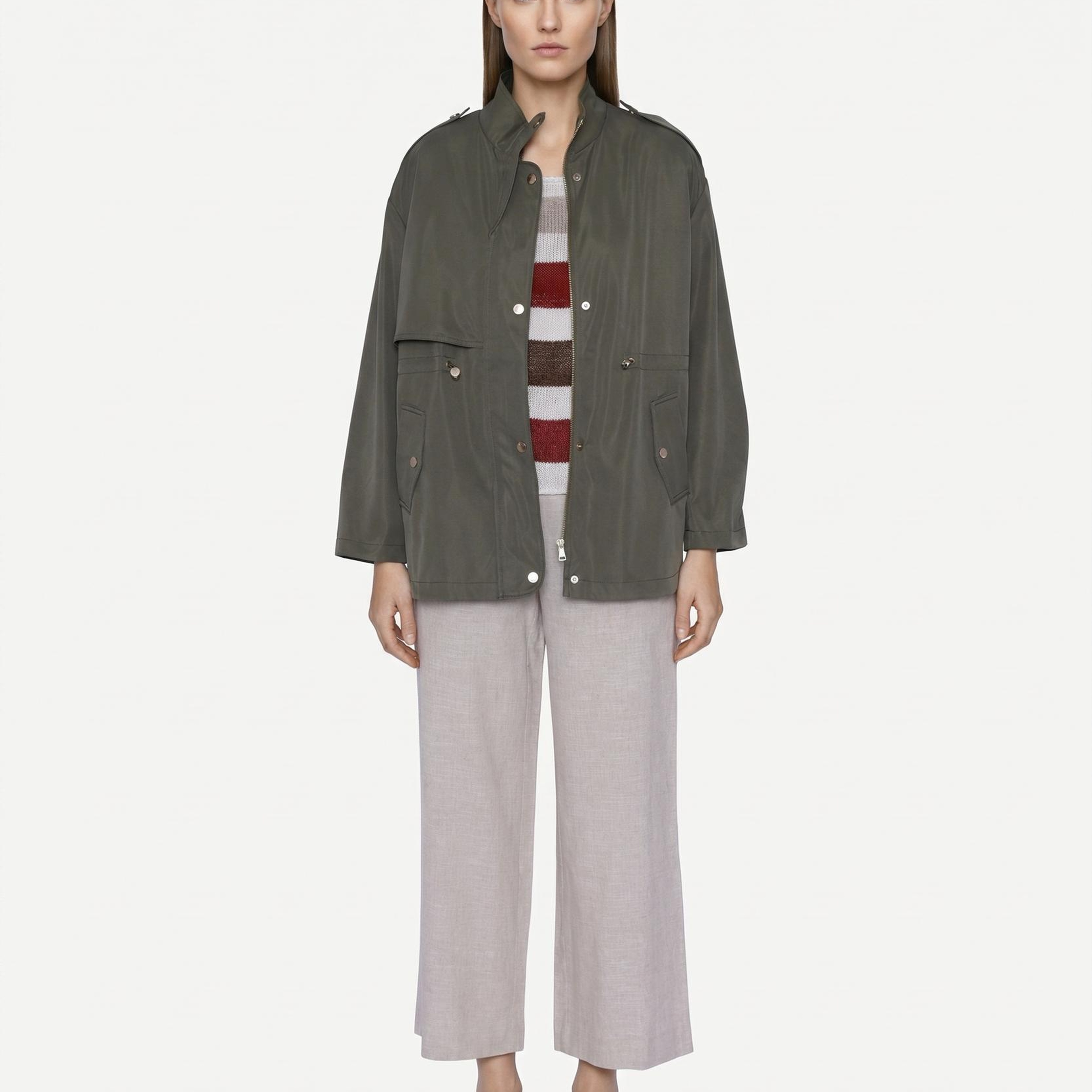 YARGICI Regular Dik Yaka Uzun Kol Pardösü