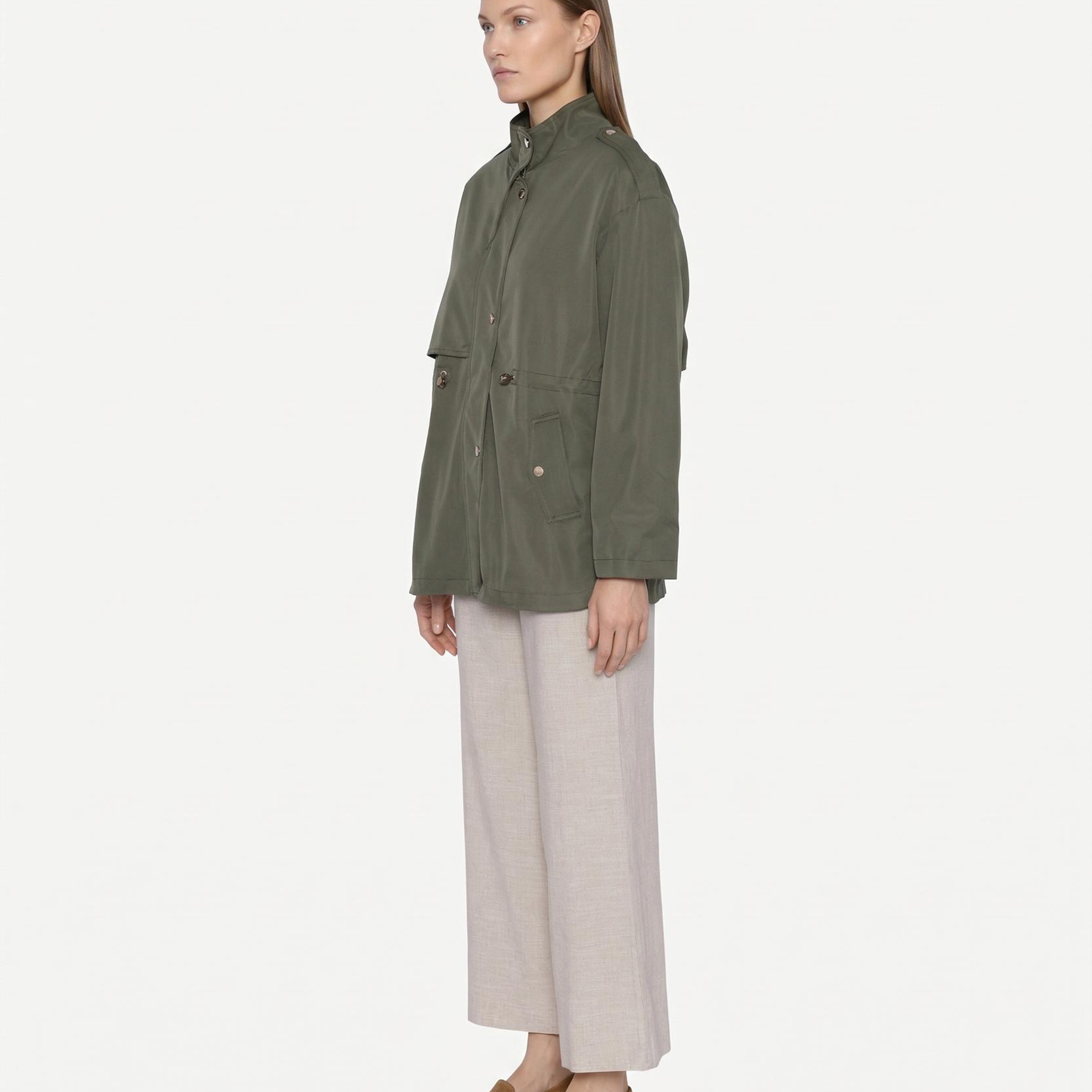 YARGICI Regular Dik Yaka Uzun Kol Pardösü