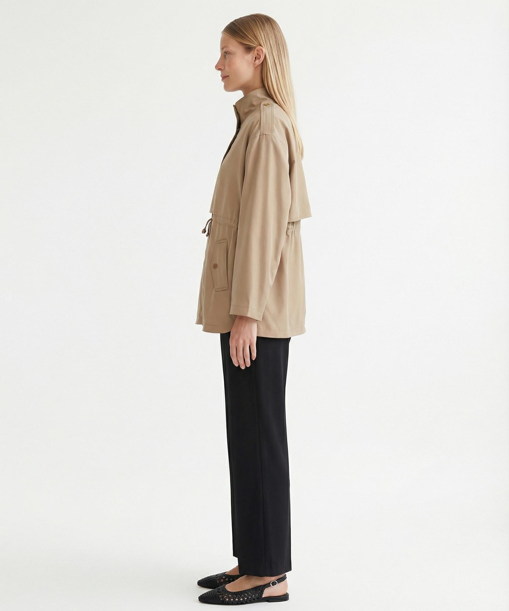 YARGICI Regular Dik Yaka Uzun Kol Pardösü