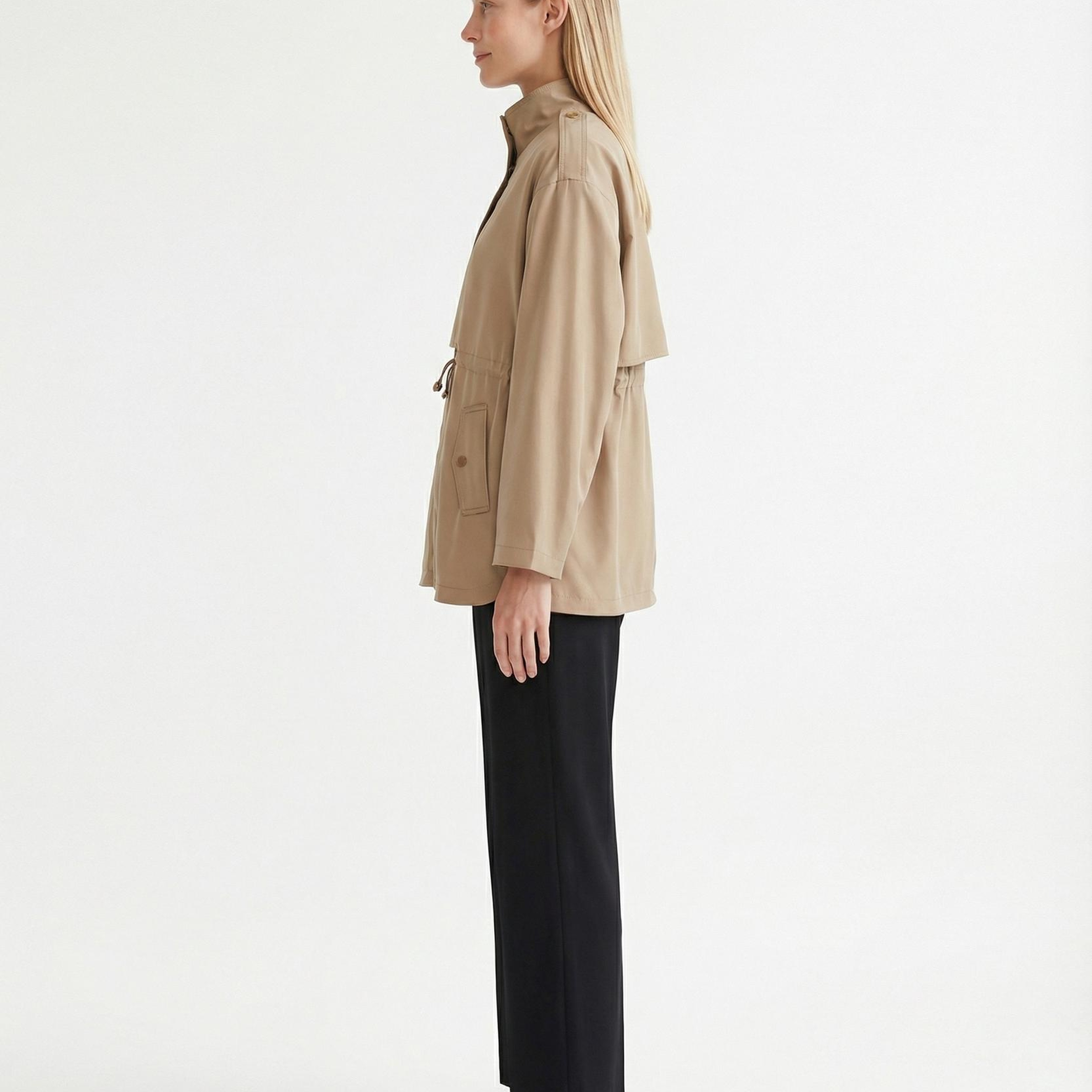 YARGICI Regular Dik Yaka Uzun Kol Pardösü