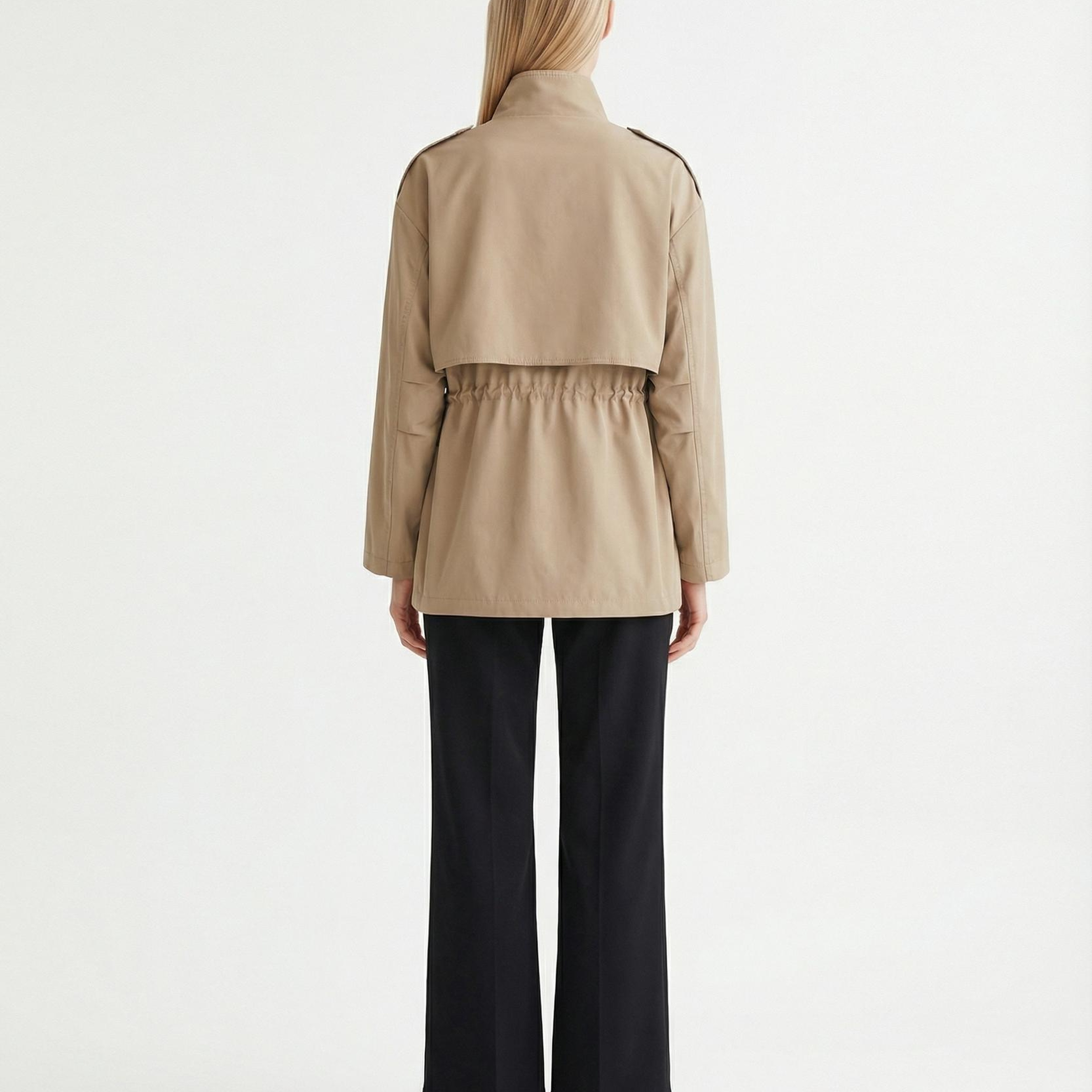 YARGICI Regular Dik Yaka Uzun Kol Pardösü