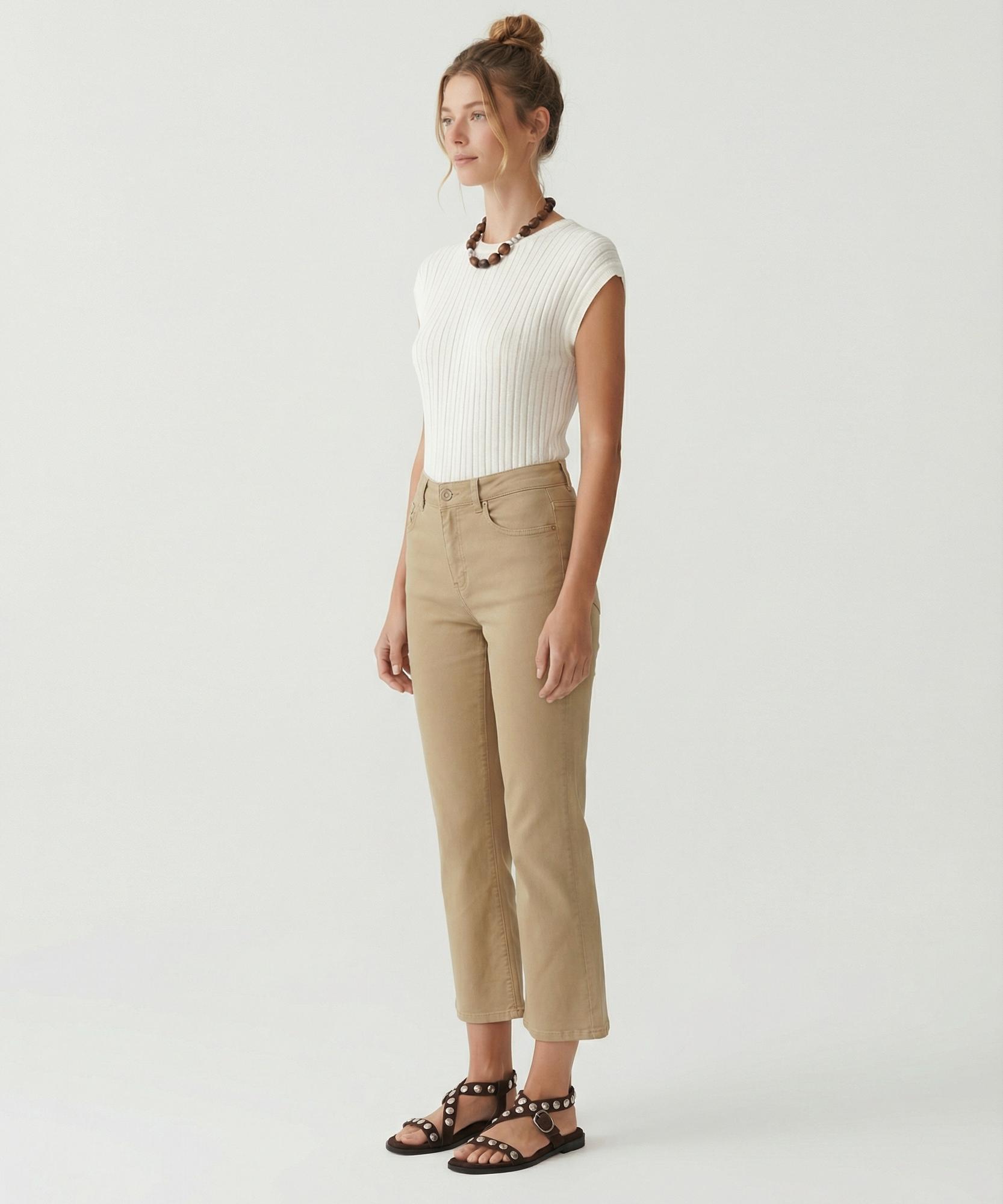 YARGICI Düz Yüksek Bel Pantolon