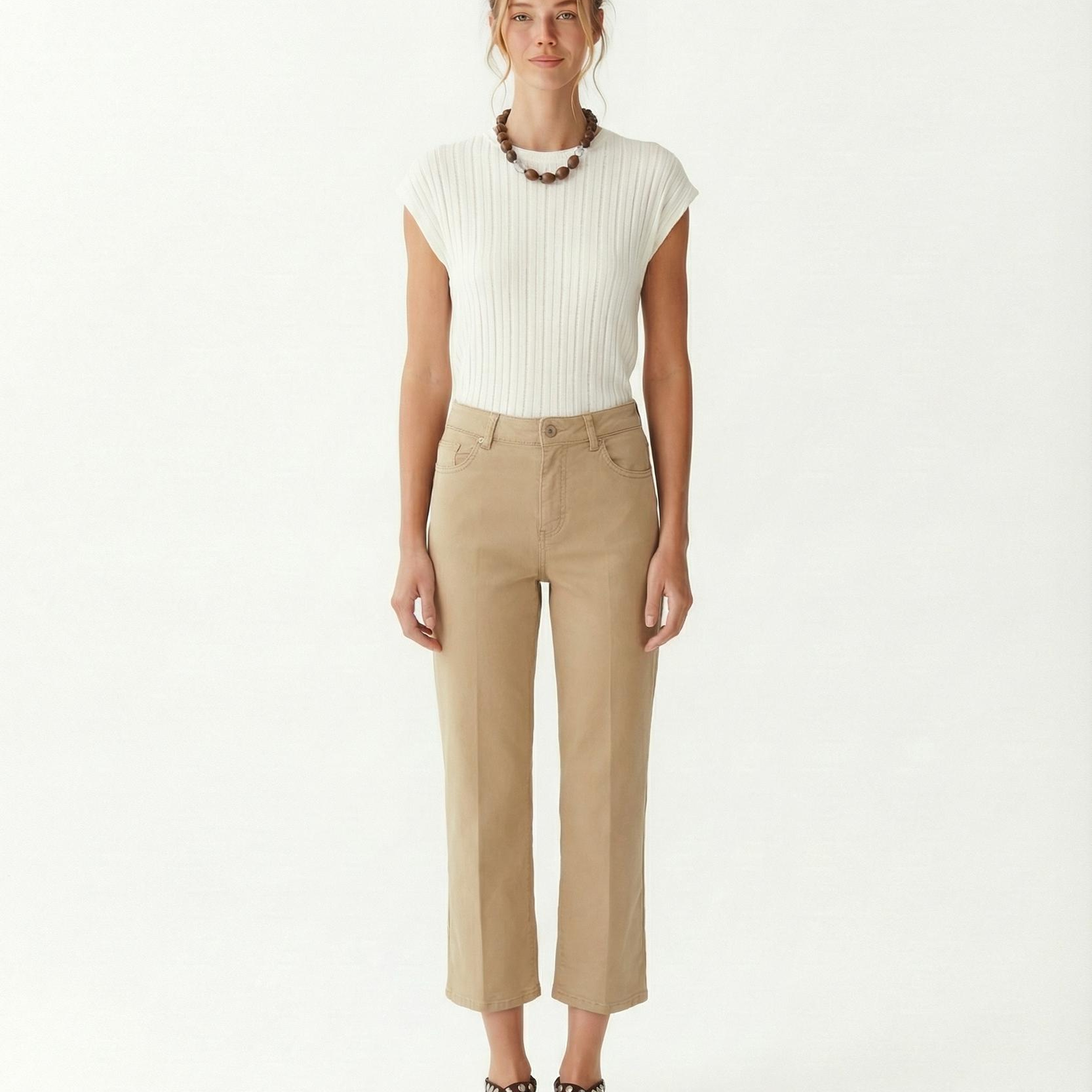 YARGICI Düz Yüksek Bel Pantolon