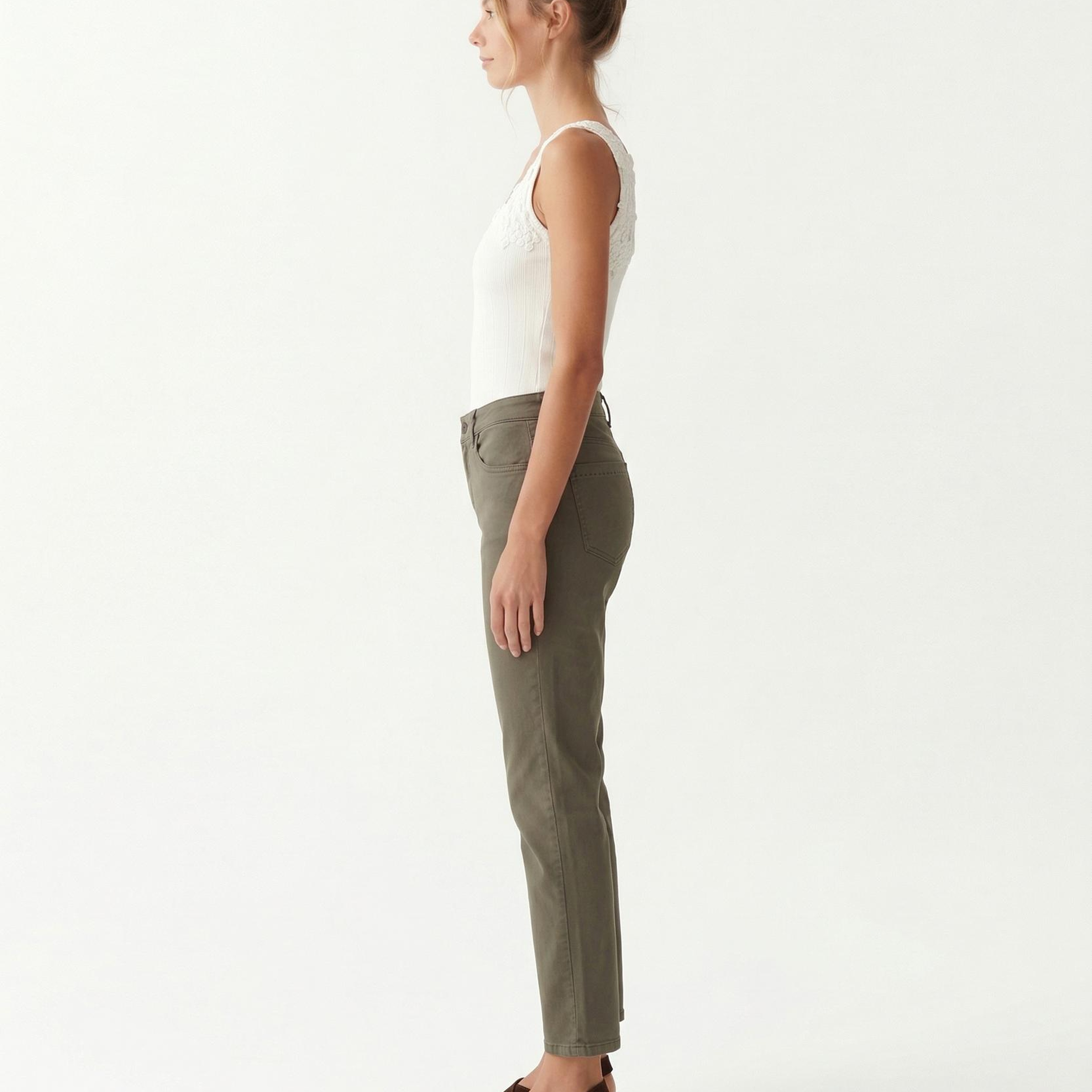 YARGICI Düz Yüksek Bel Pantolon