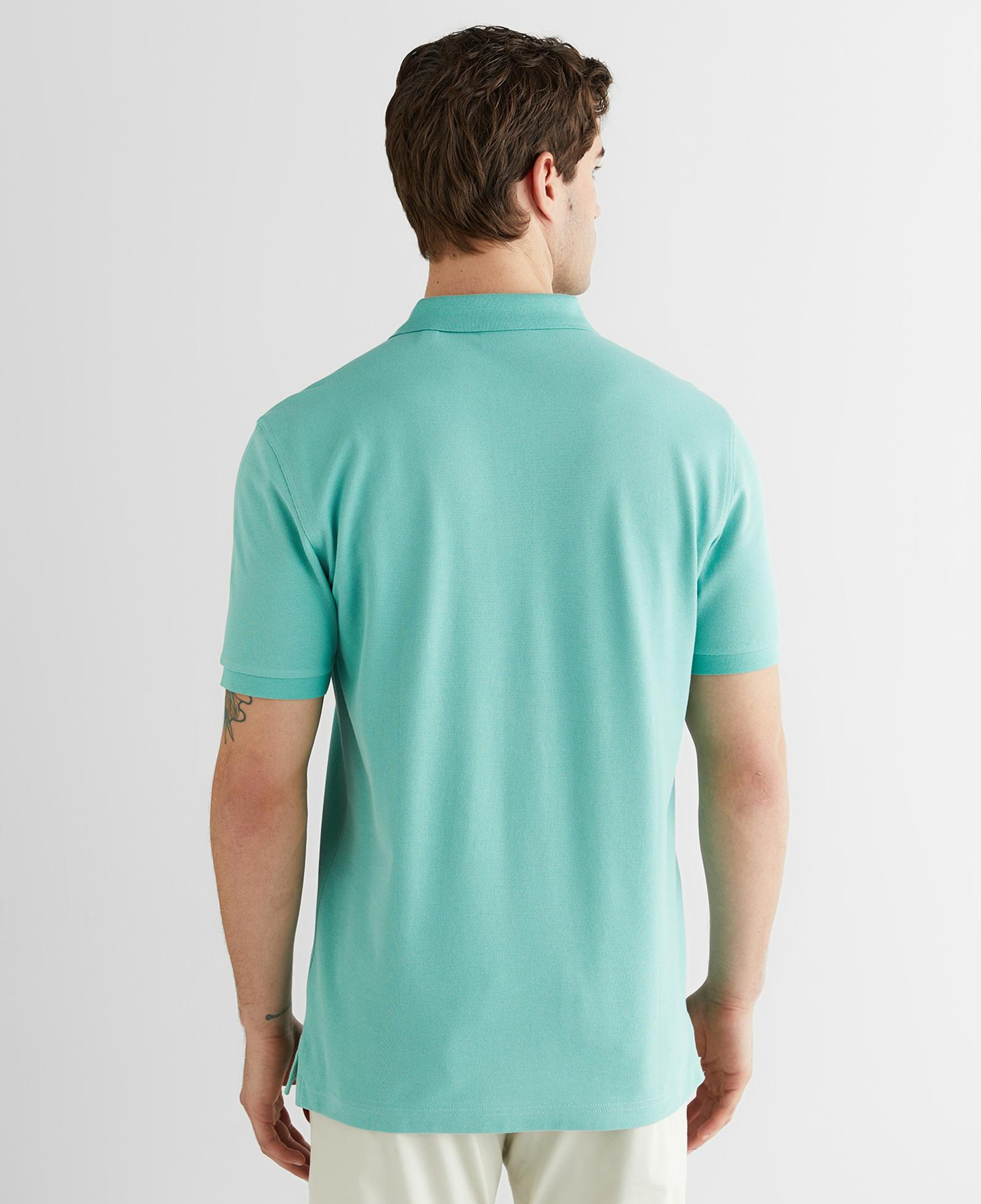 GANT Erkek Mavi Regular Fit Logolu Polo Yaka T-Shirt