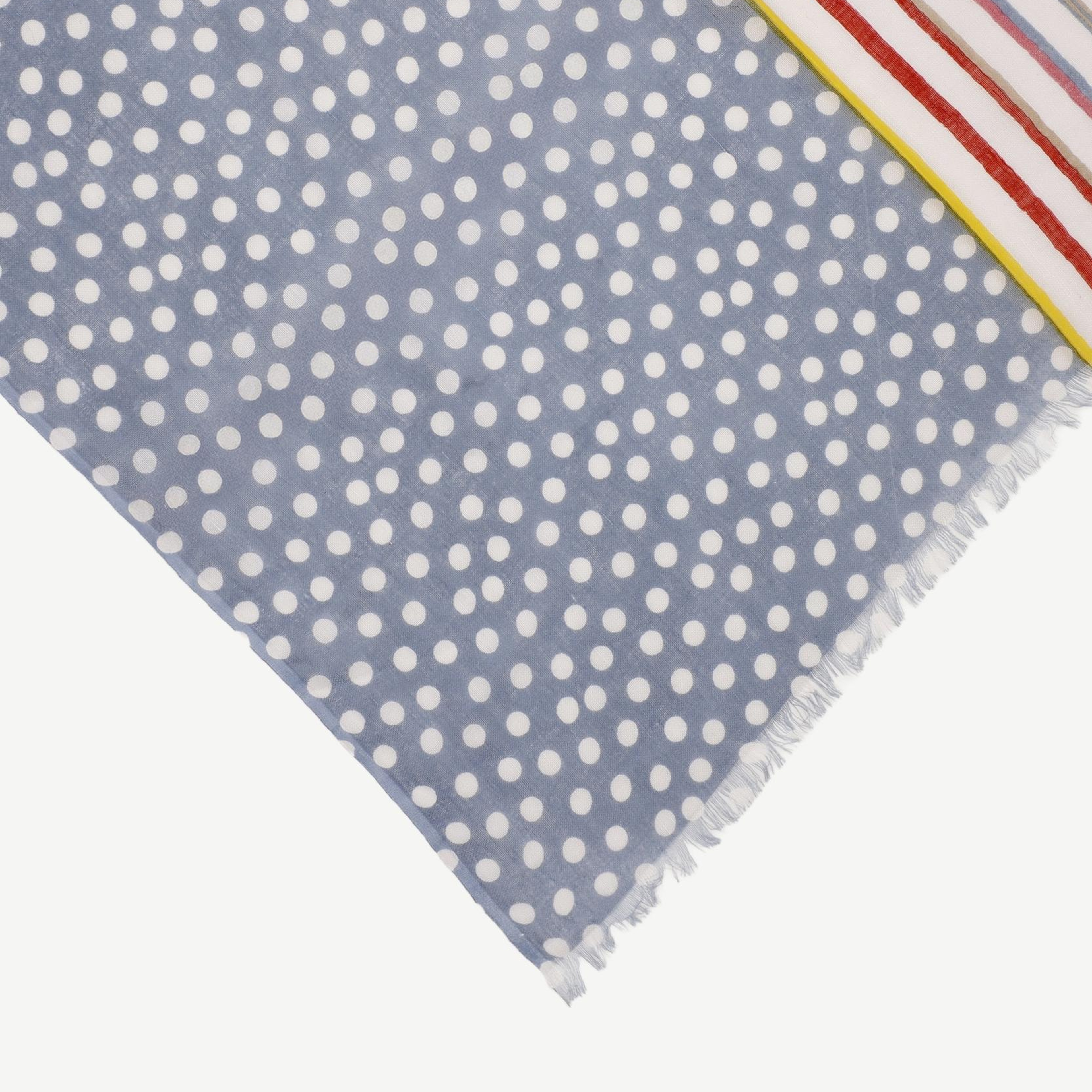 YARGICI Çizgili Ve Puantiyeli Şal