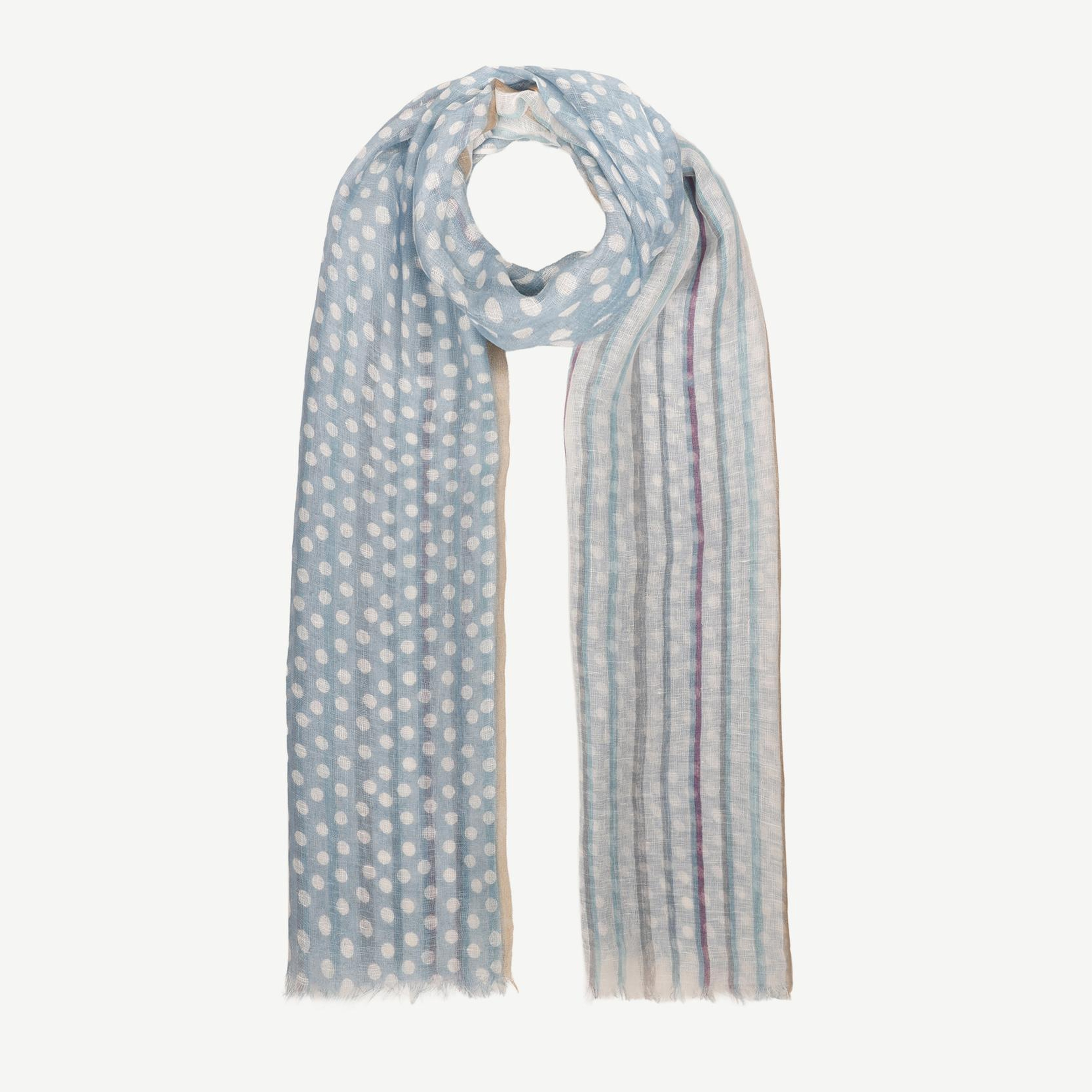 YARGICI Çizgili Ve Puantiyeli Şal