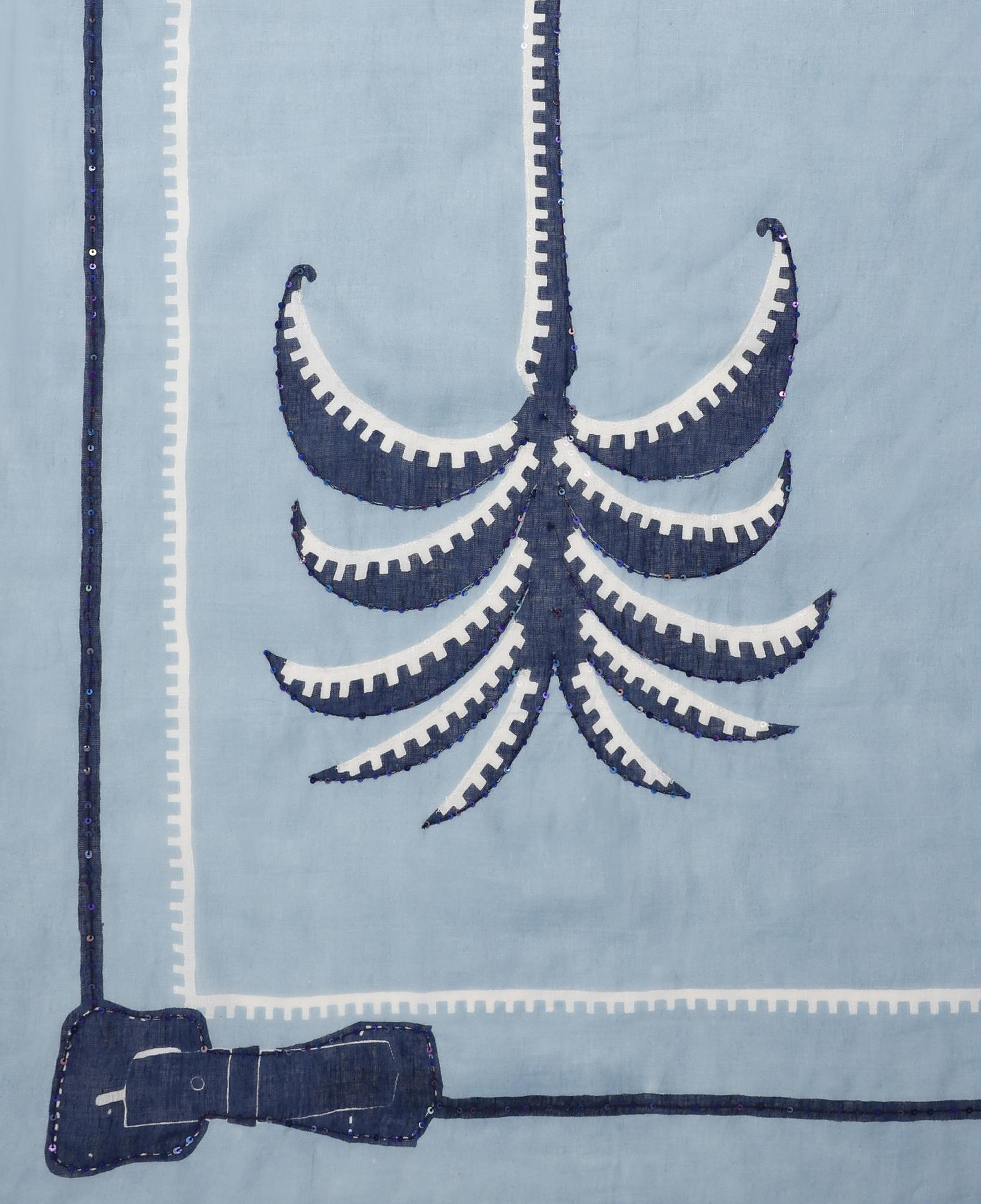 YARGICI Püskül Detaylı Ve Nakış İşlemeli Şal