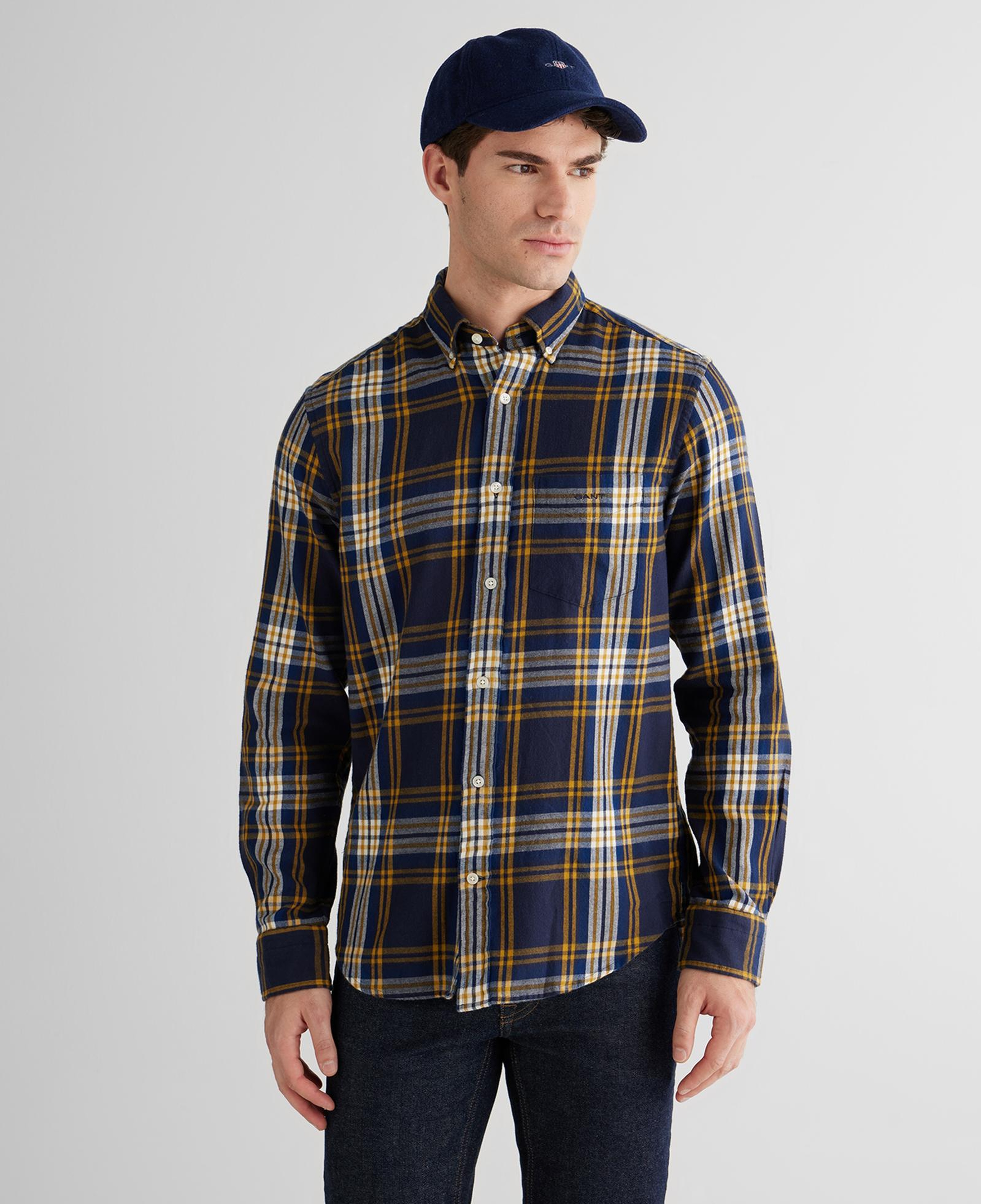 GANT Erkek Lacivert Regular Fit Düğmeli Gömlek