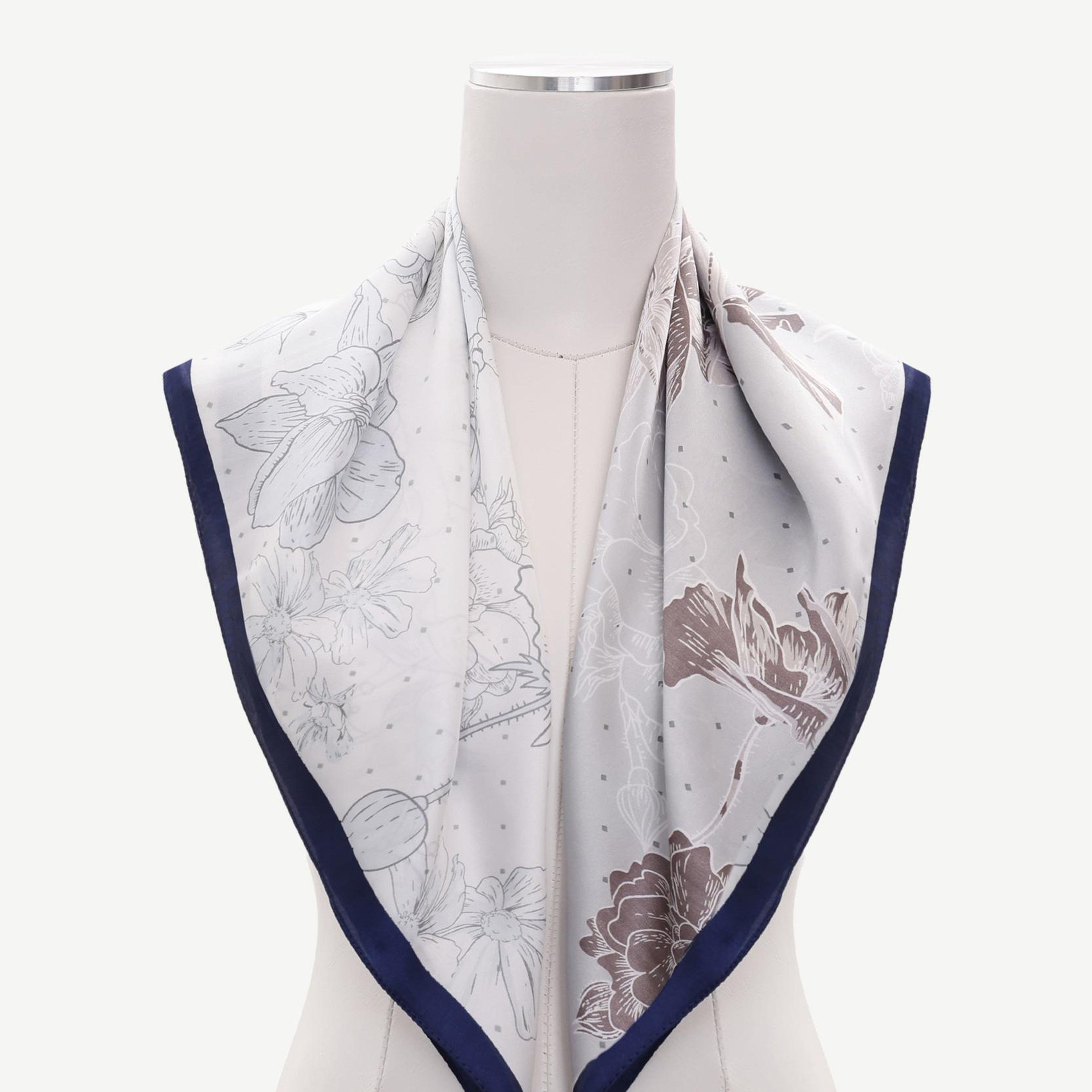 YARGICI Çiçek Desenli Fular