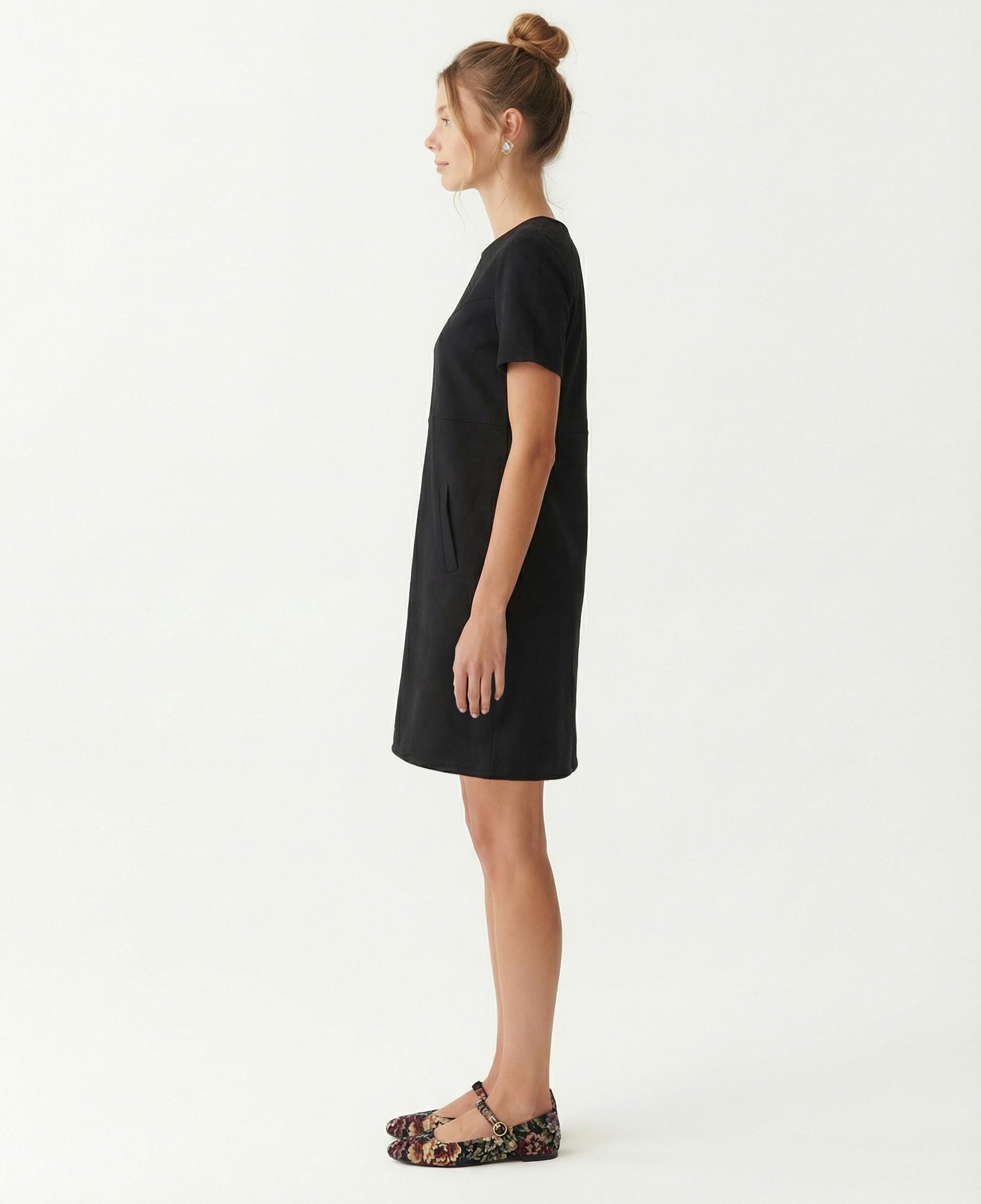 YARGICI Düz Bisiklet Yaka Kısa Kol Elbise