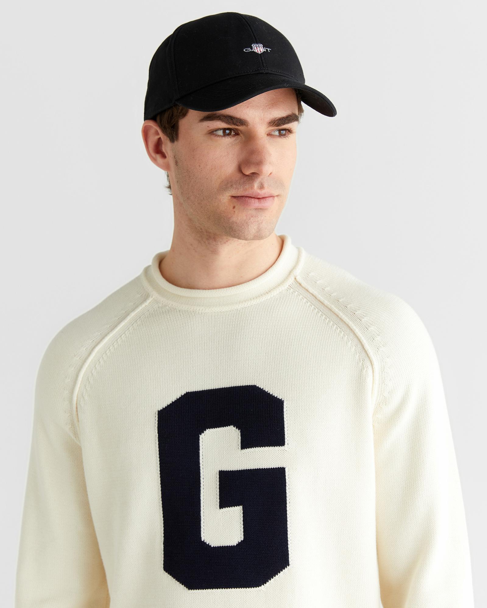 GANT Erkek Krem Regular Fit Bisiklet Yaka Triko