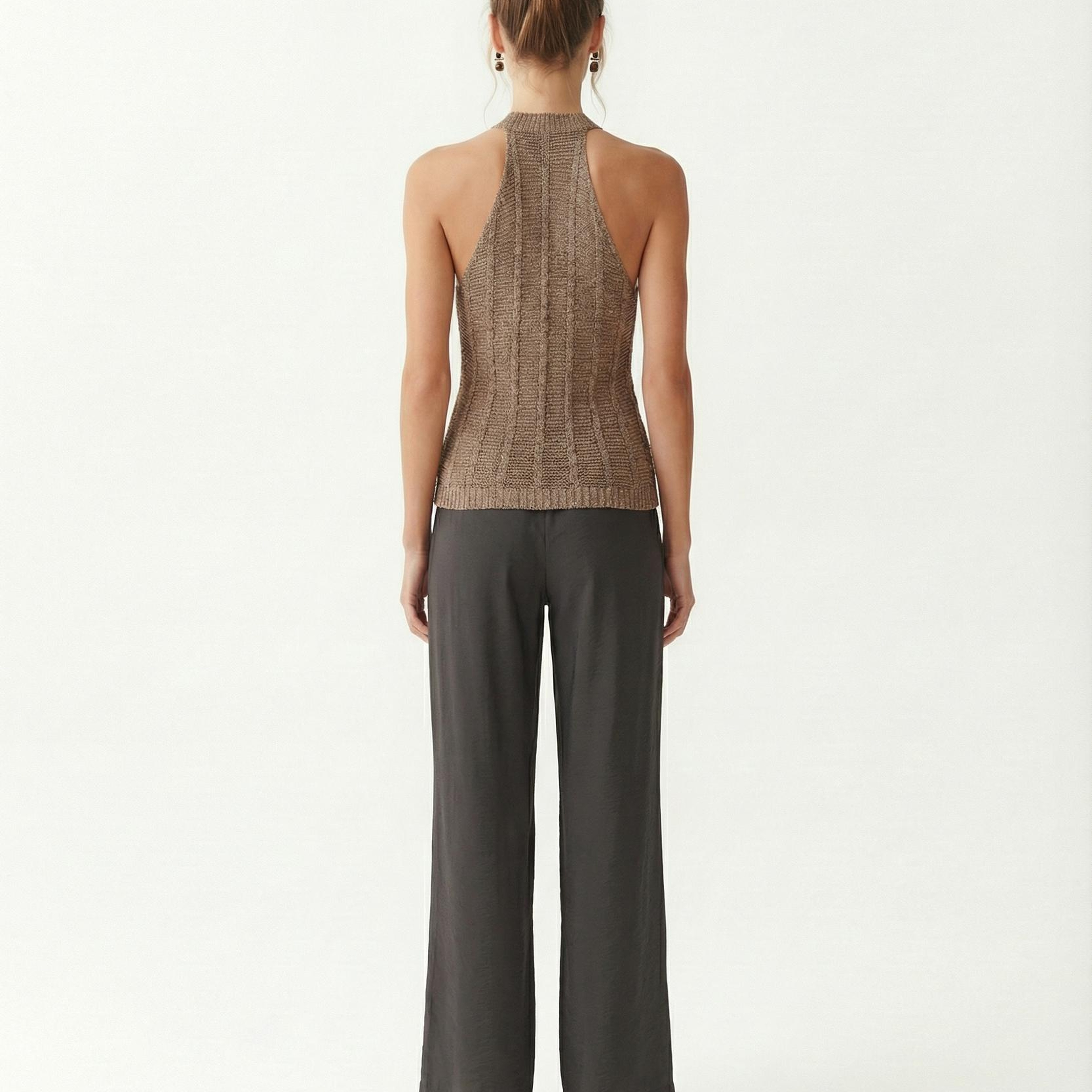 YARGICI Cropped V Yaka Kolsuz Kazak