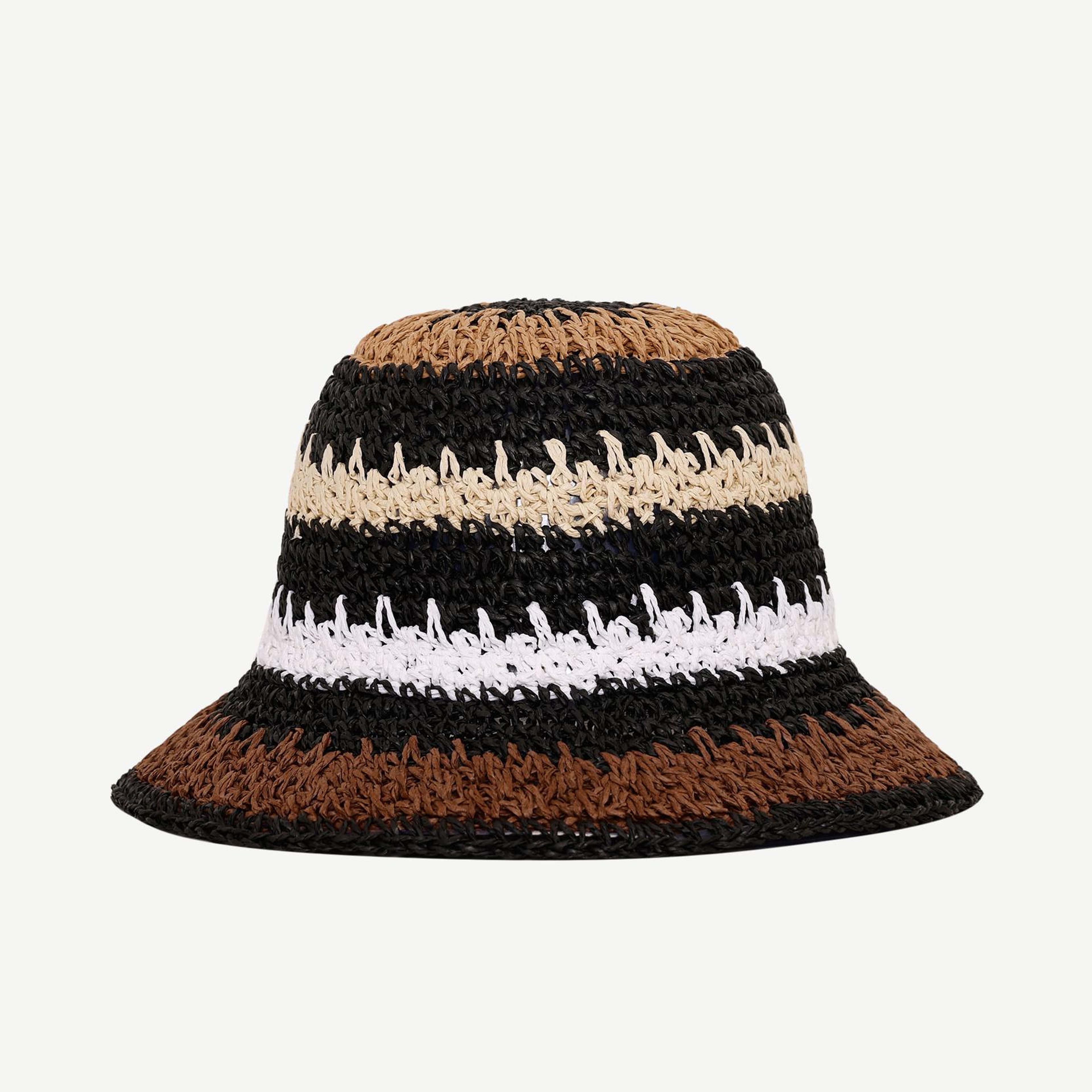 YARGICI Çizgi Detaylı Hasır Şapka