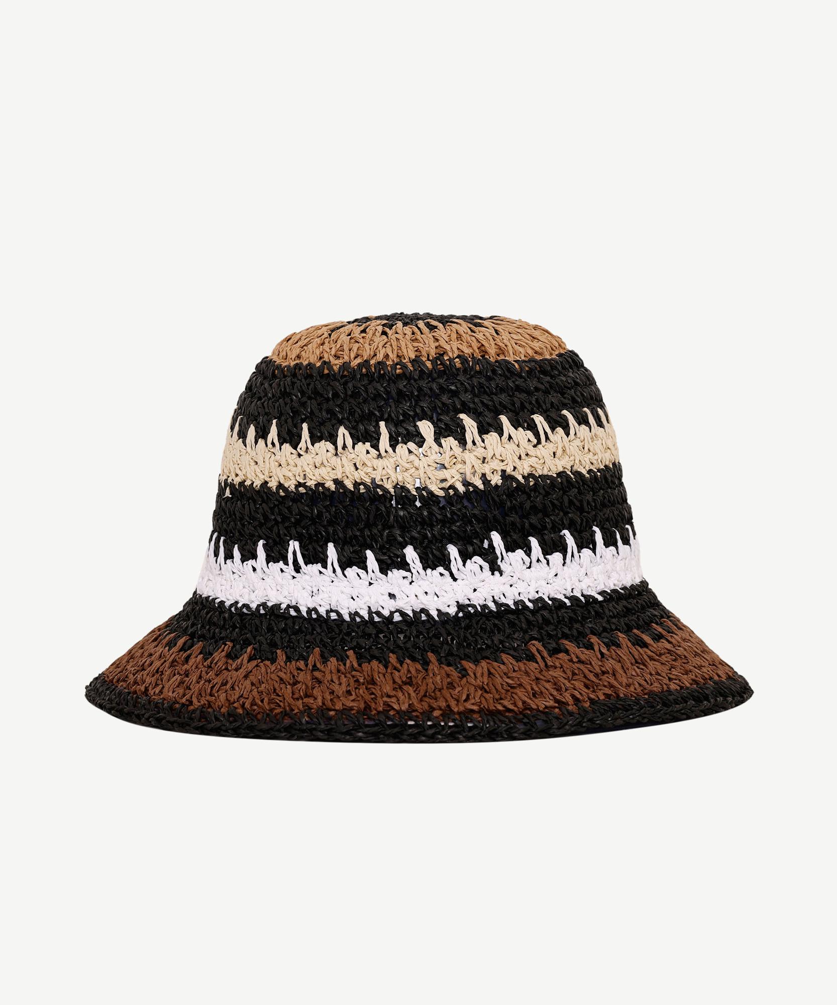 YARGICI Çizgi Detaylı Hasır Şapka