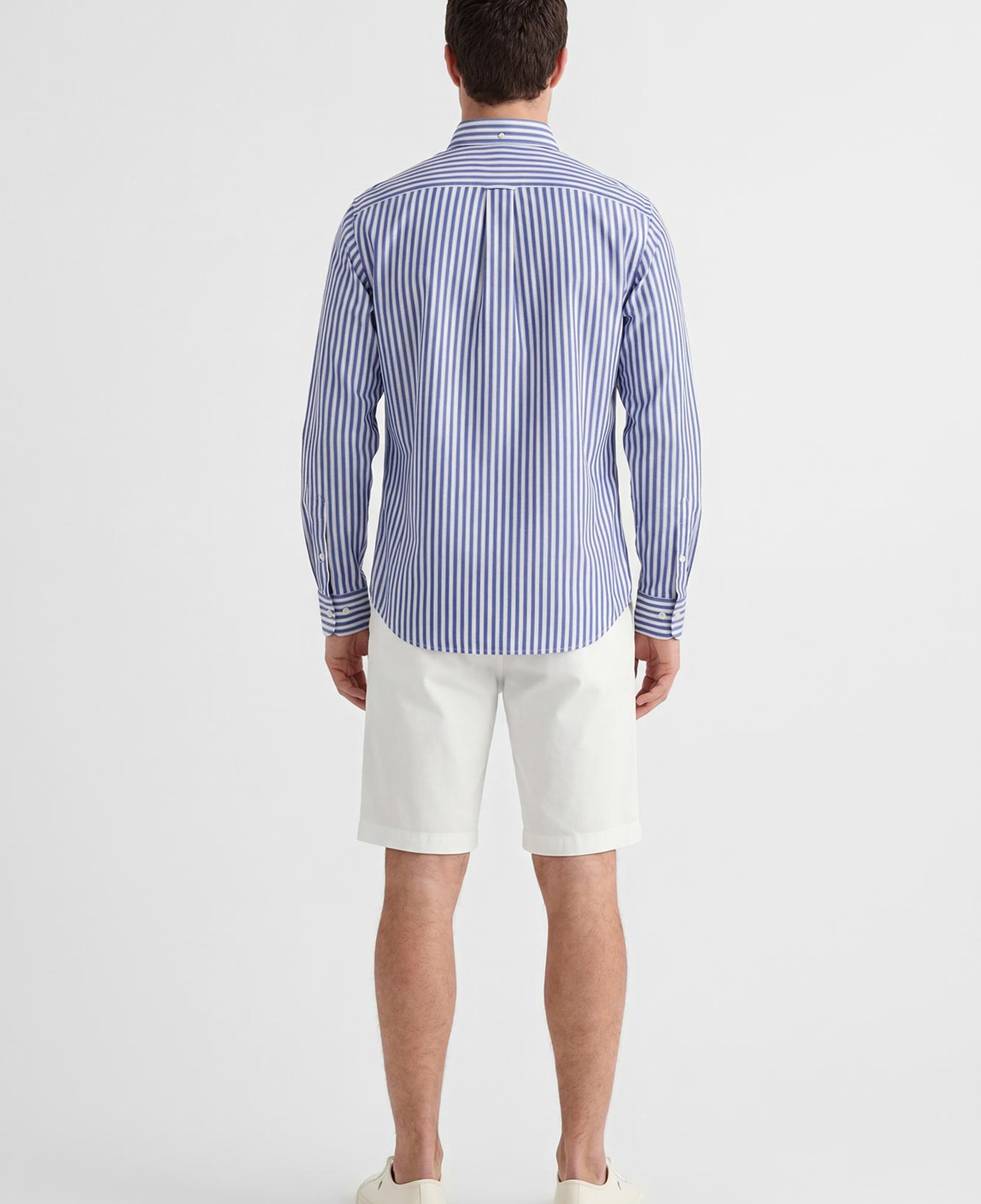 GANT Erkek Mavi Regular Fit Çizgili Logolu Gömlek