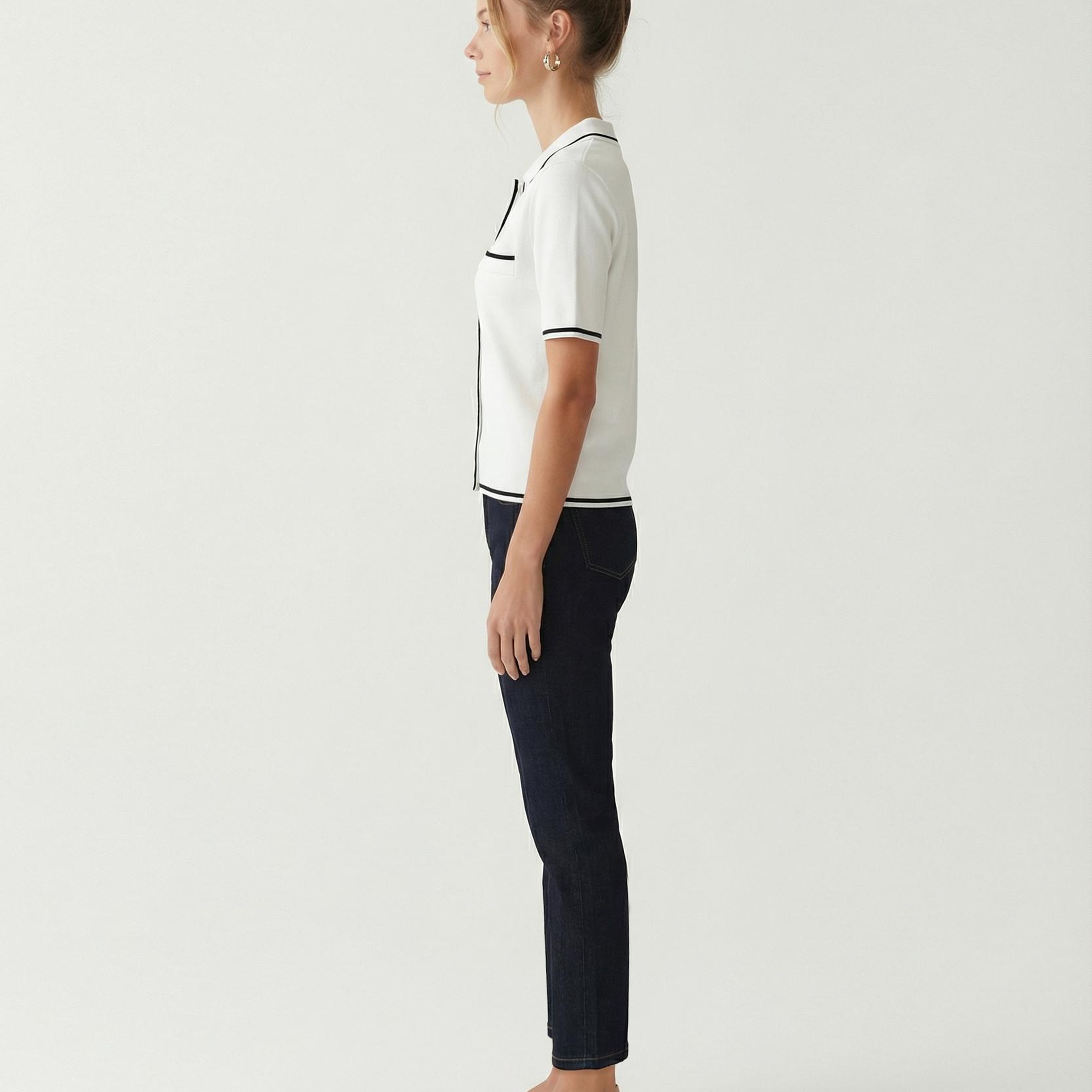 YARGICI Regular Gömlek Yaka Kısa Kol Kazak