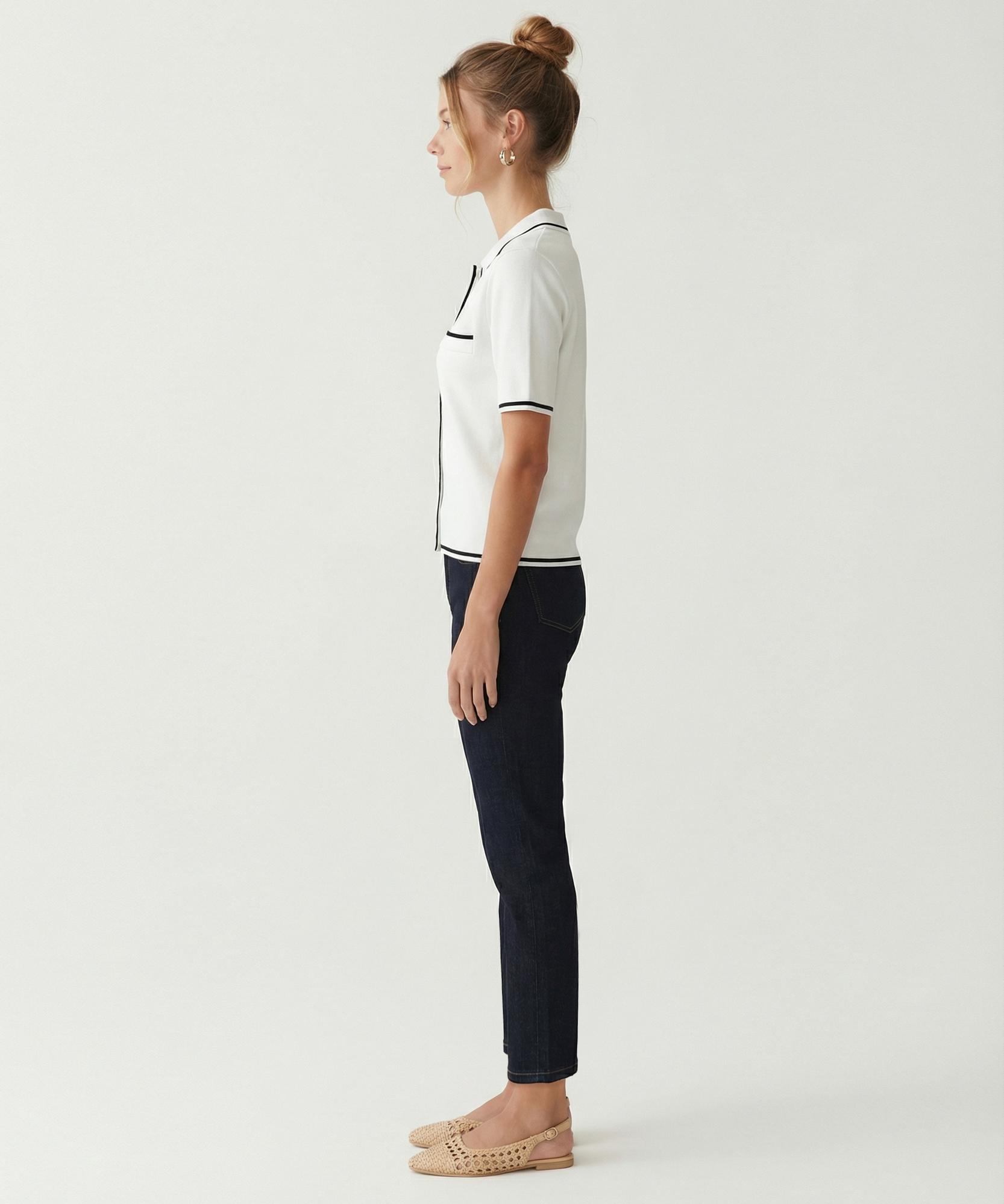 YARGICI Regular Gömlek Yaka Kısa Kol Kazak