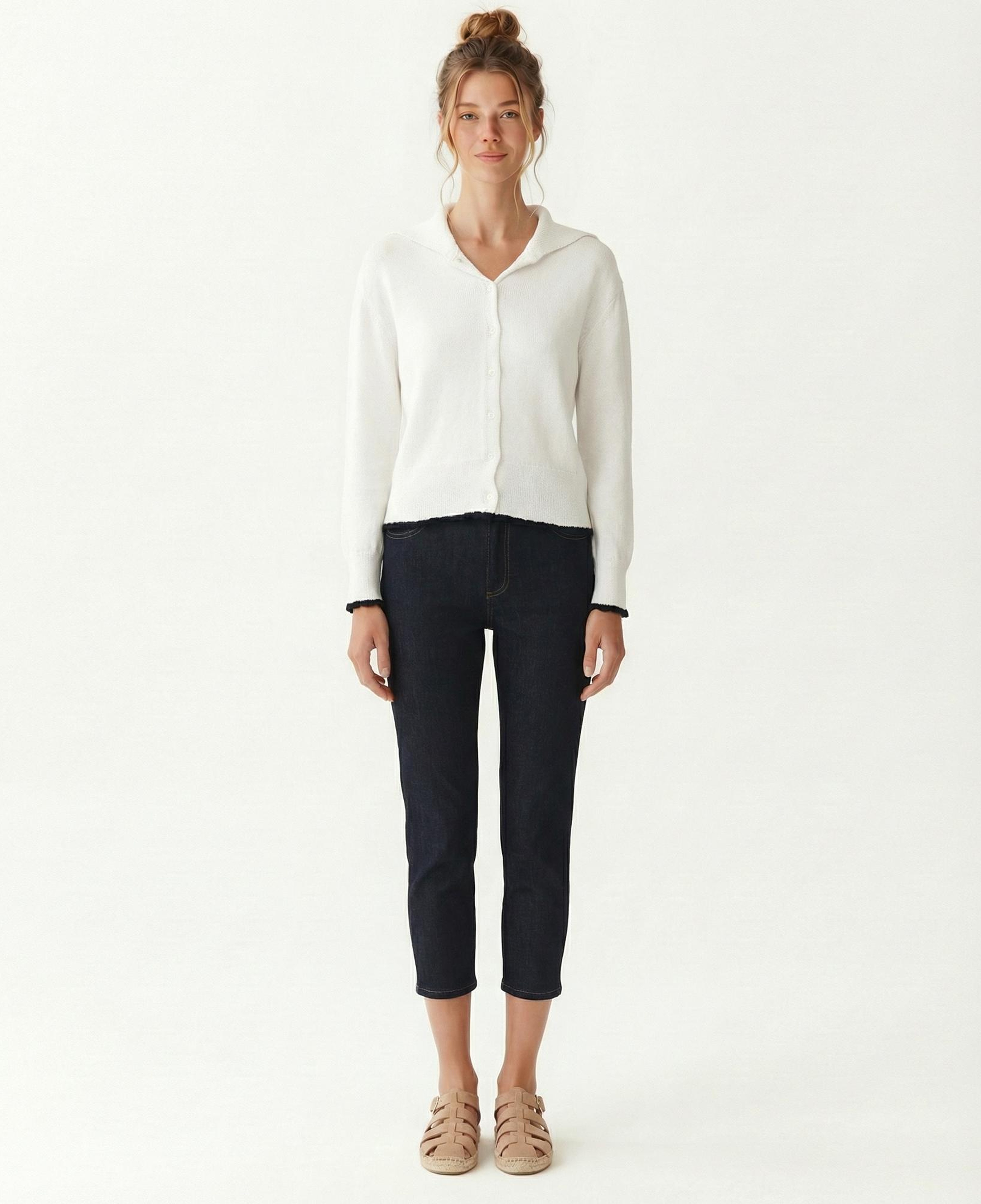 YARGICI Regular Denizci Yaka Uzun Kol Hırka