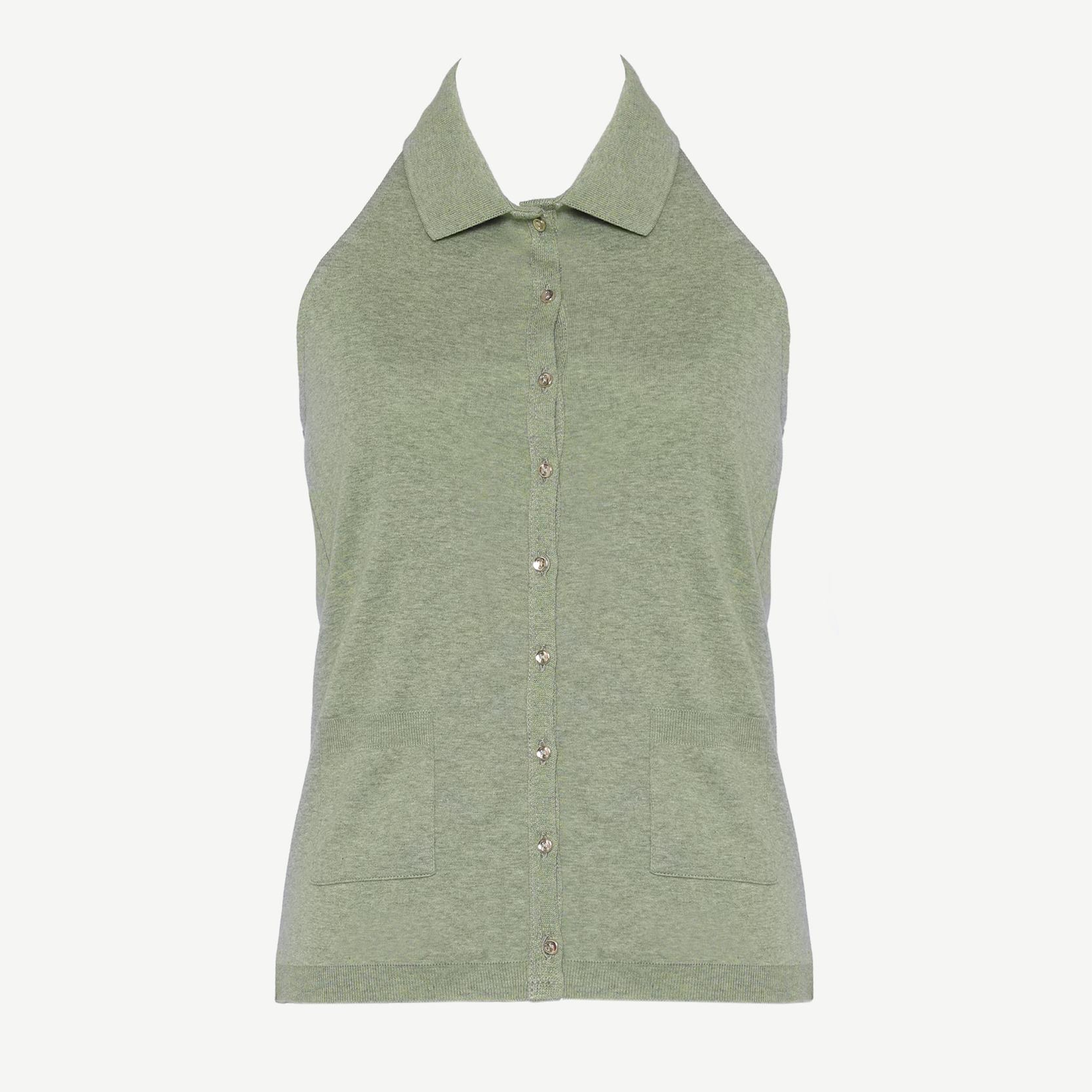 YARGICI Regular Gömlek Yaka Kolsuz Kazak