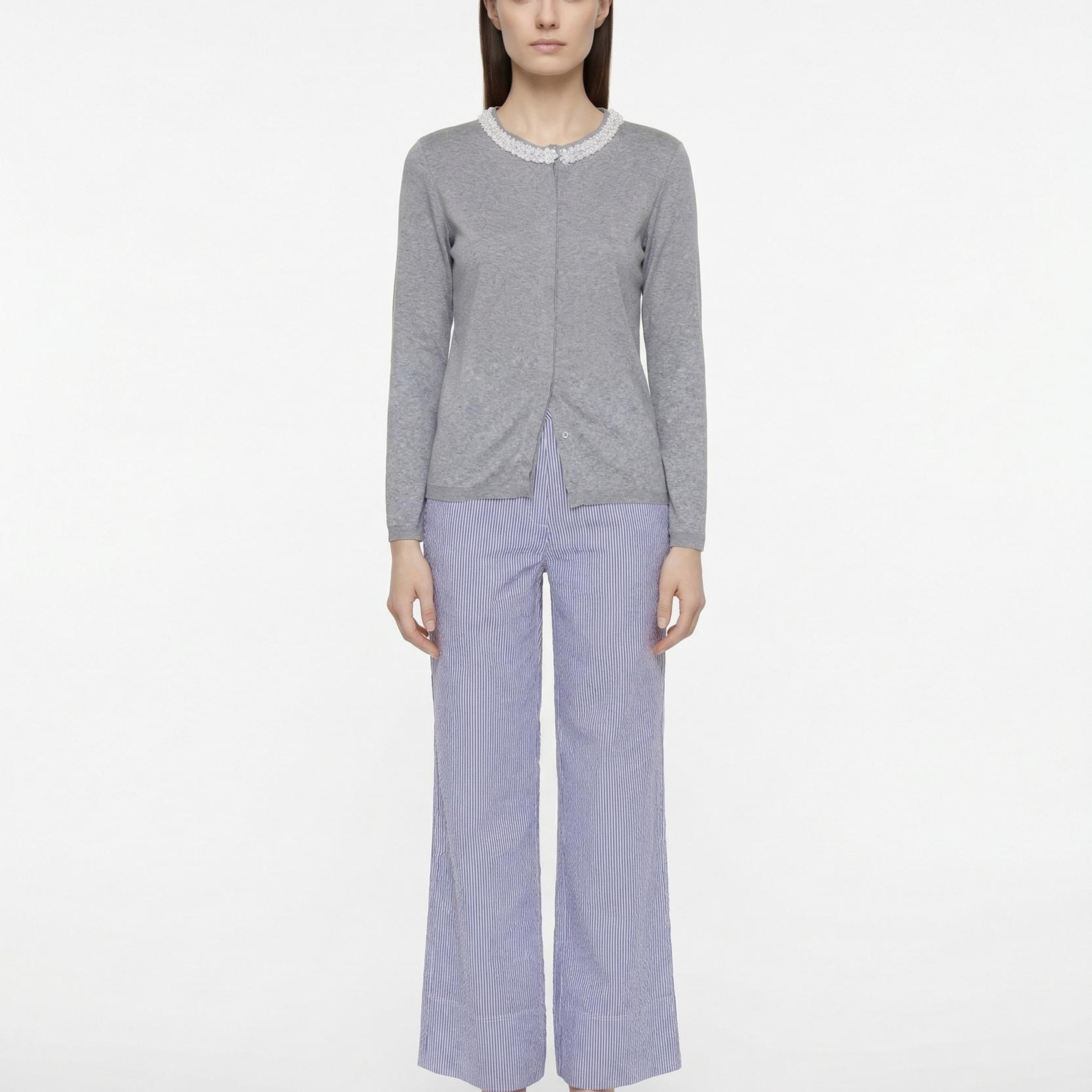 YARGICI Regular Bisiklet Yaka Uzun Kol Hırka