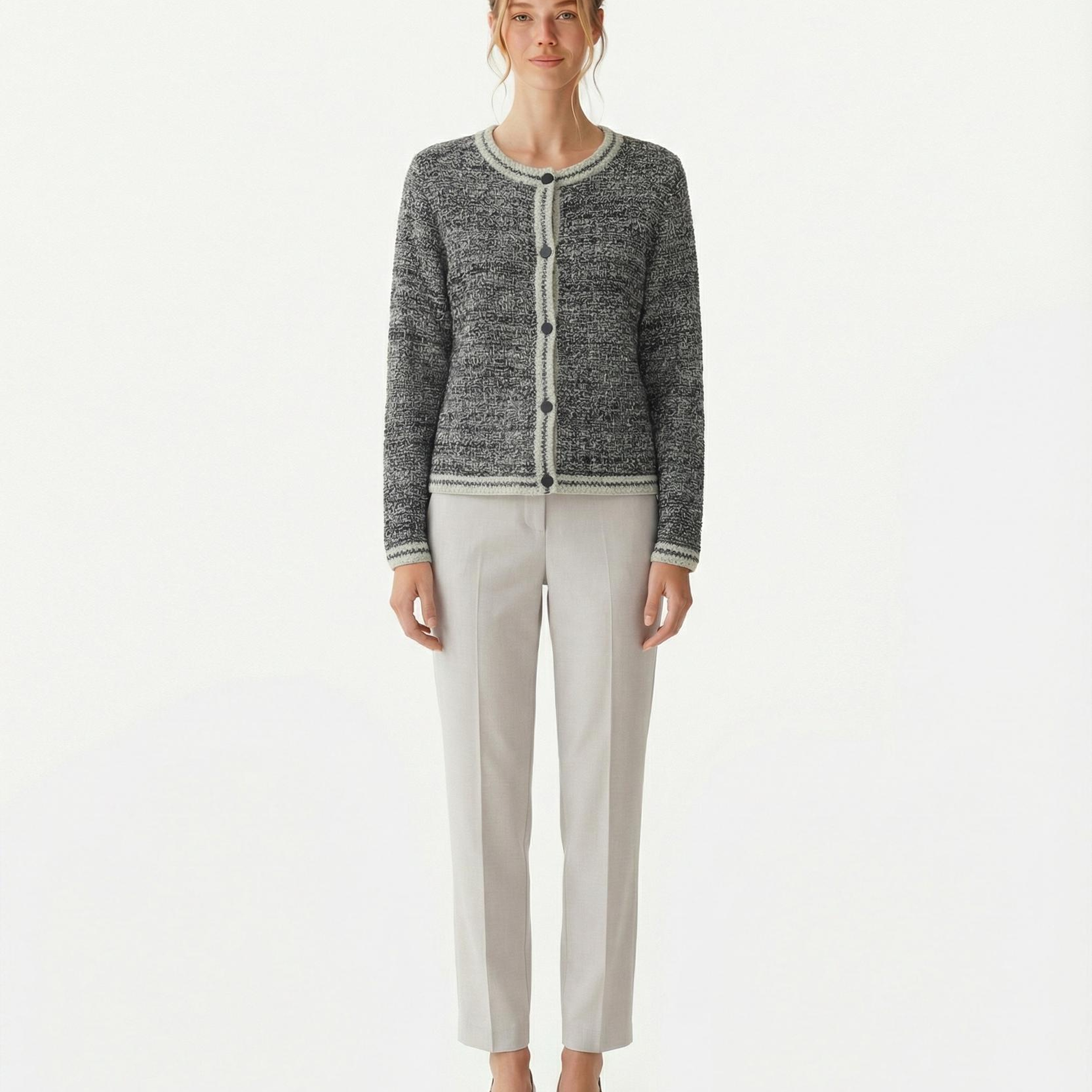 YARGICI Regular Bisiklet Yaka Uzun Kol Hırka