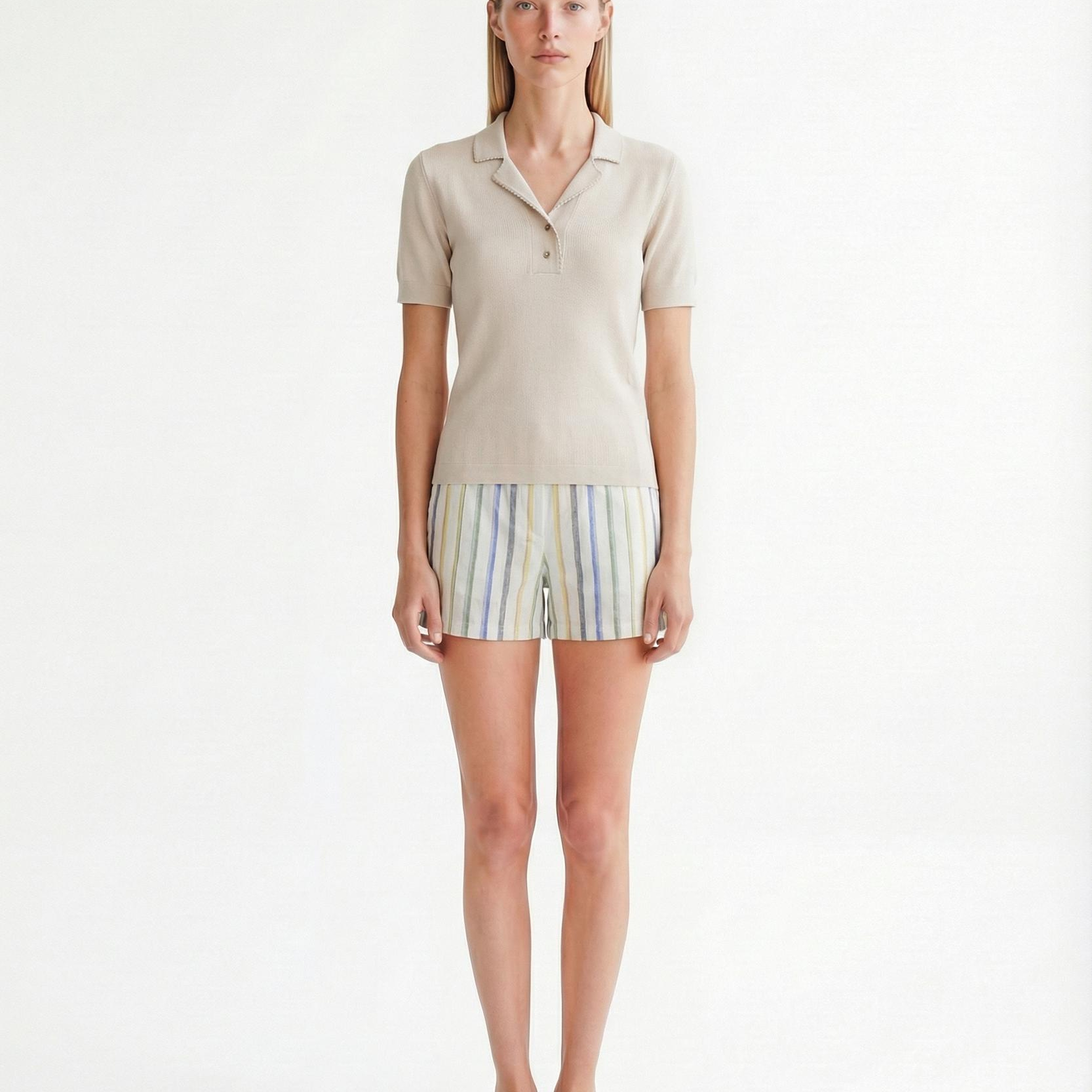 YARGICI Regular Ceket Yaka Kısa Kol Kazak