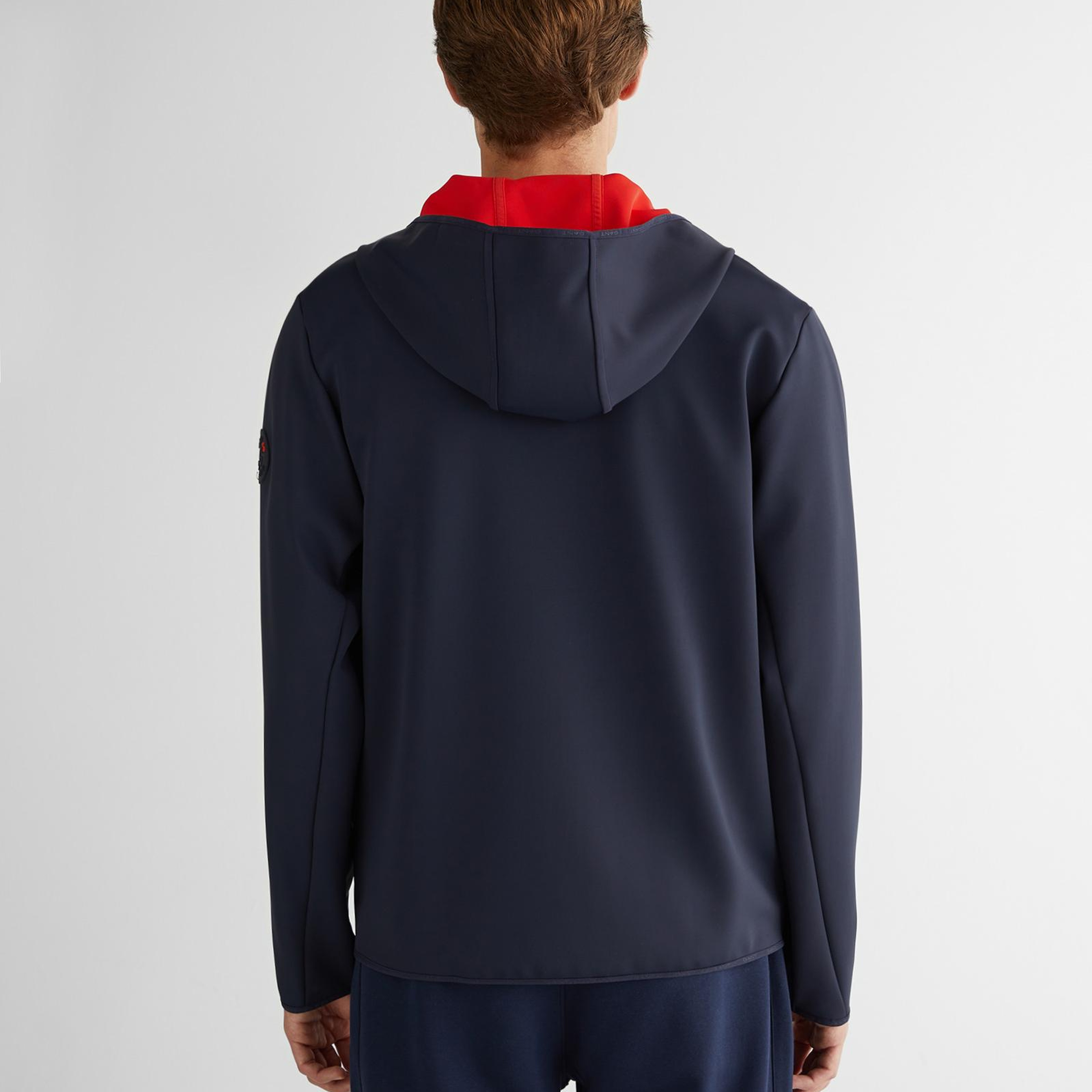 GANT Erkek Lacivert Slim Fit Kapüşonlu Sweatshirt