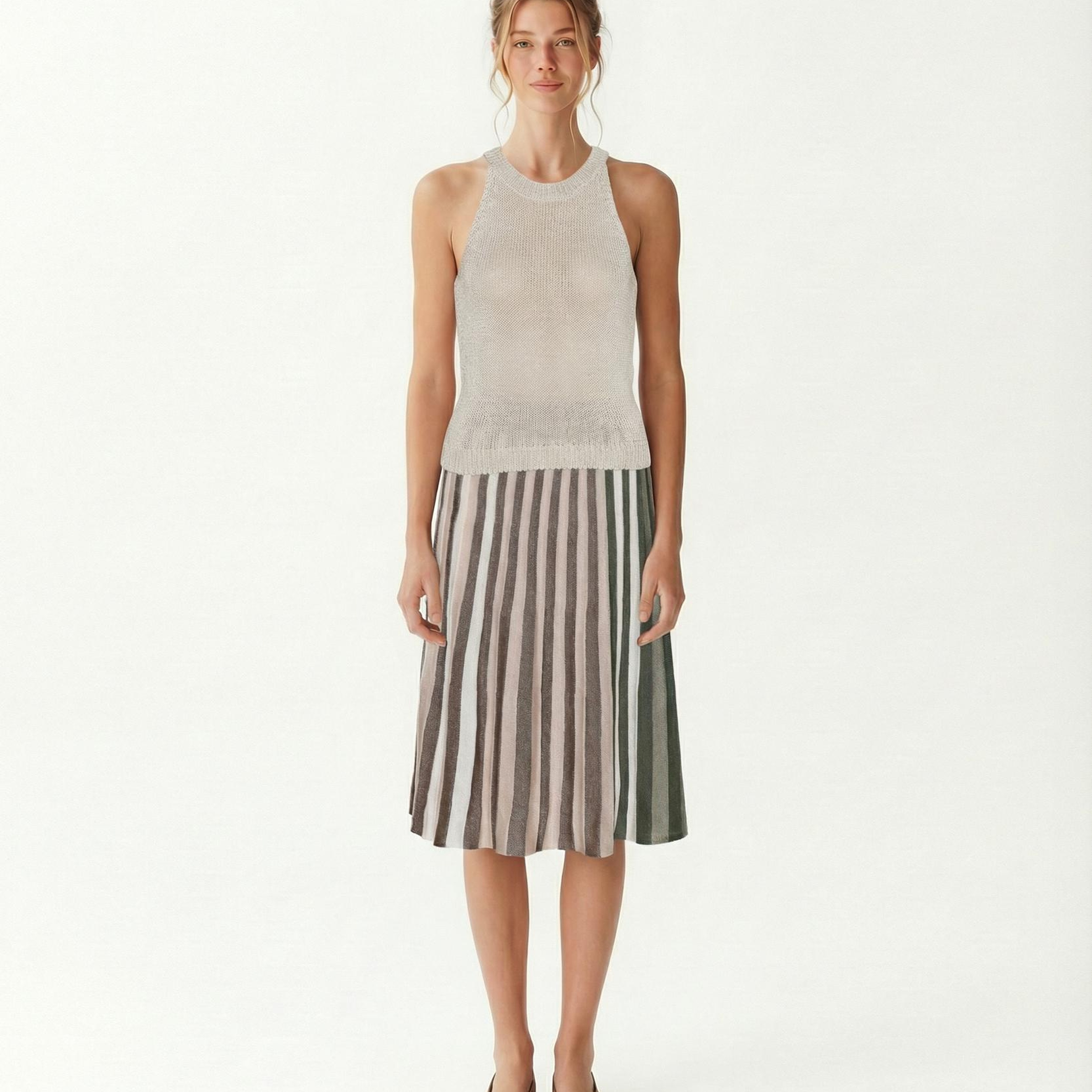 YARGICI Regular Halter Yaka Kolsuz Kazak