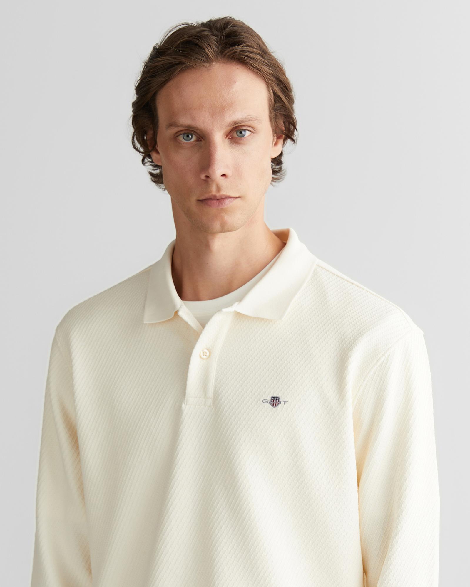 GANT Erkek Krem Relaxed Fit T-Shirt