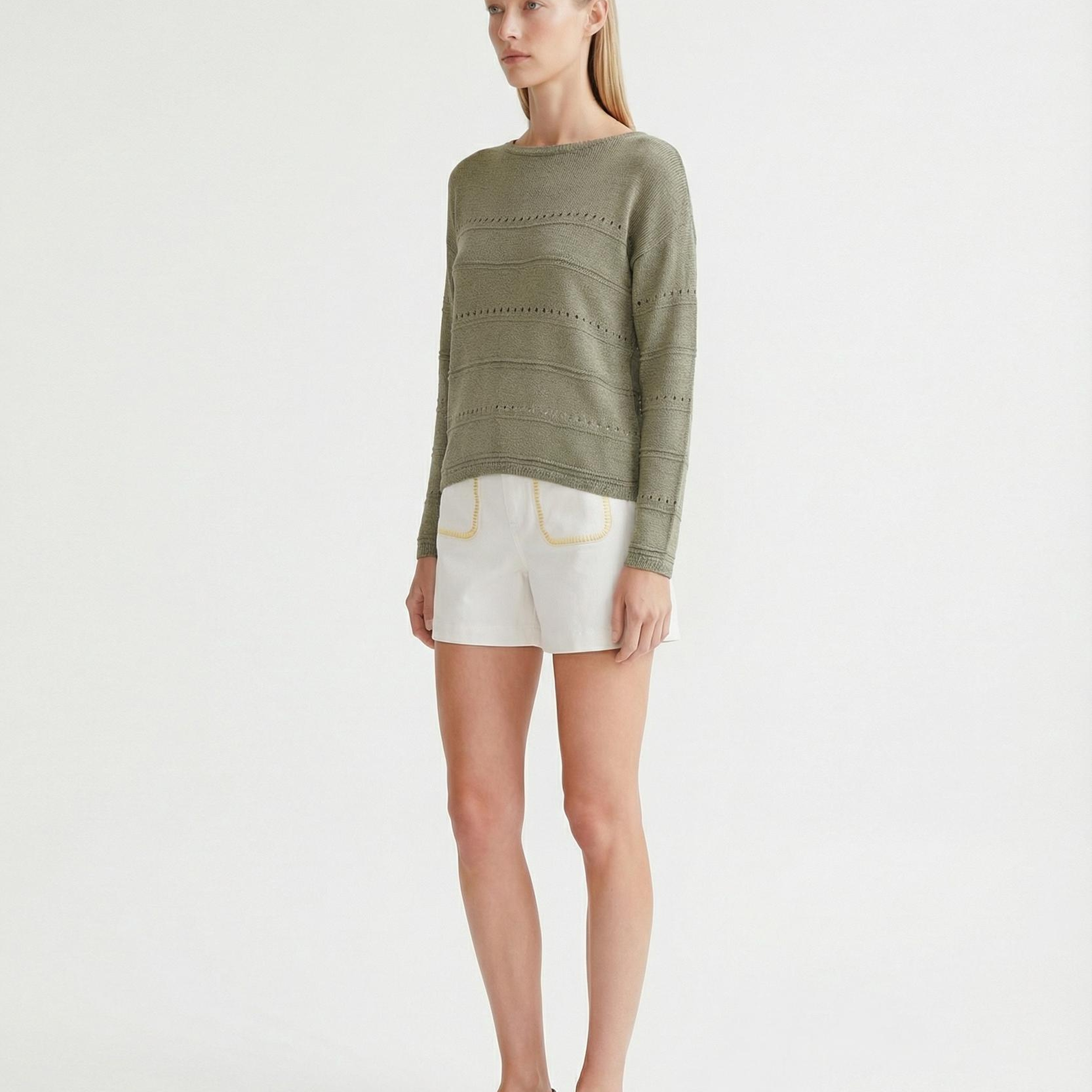 YARGICI Regular Kayık Yaka Uzun Kol Kazak