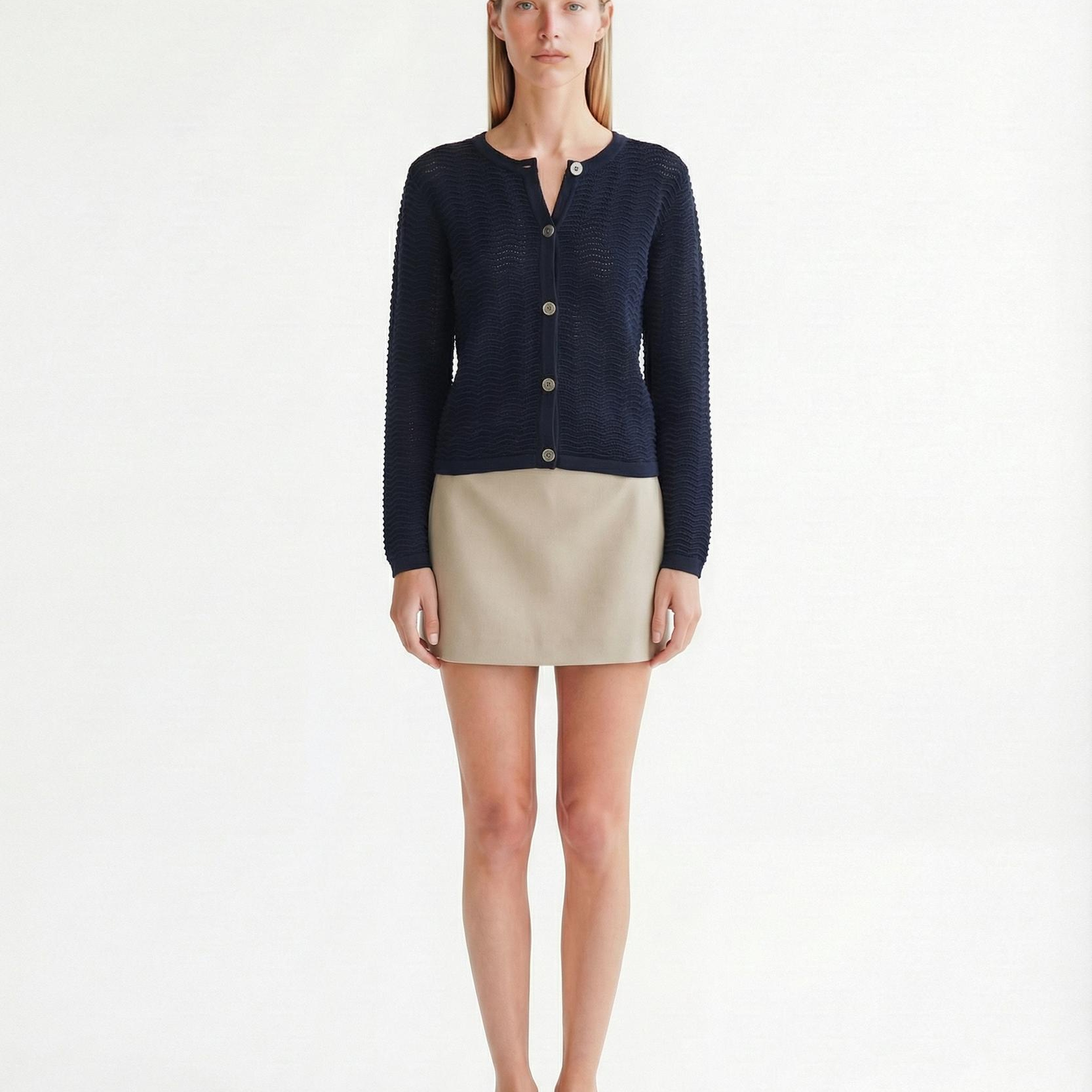 YARGICI Regular Bisiklet Yaka Uzun Kol Hırka