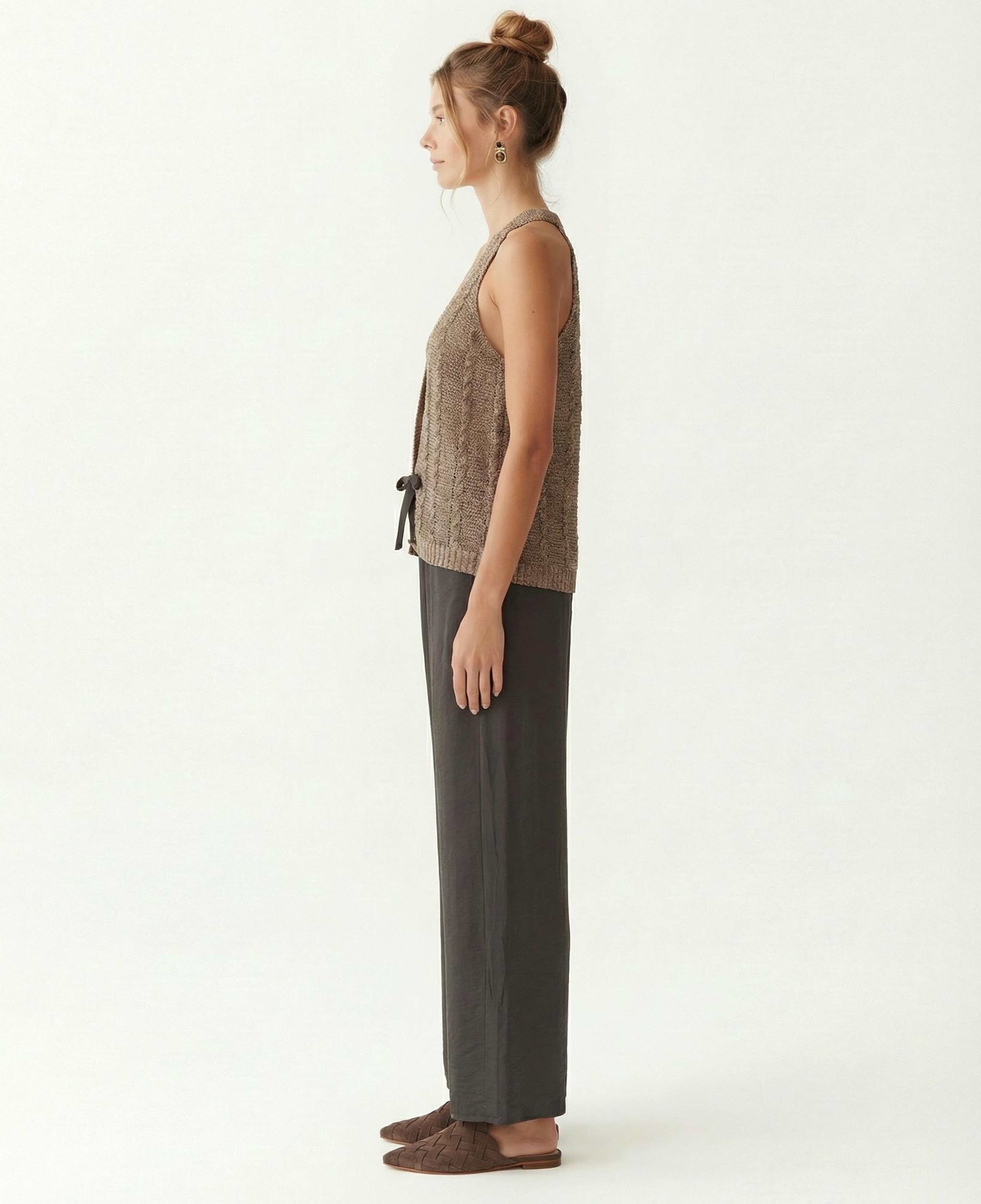 YARGICI Cropped V Yaka Kolsuz Kazak